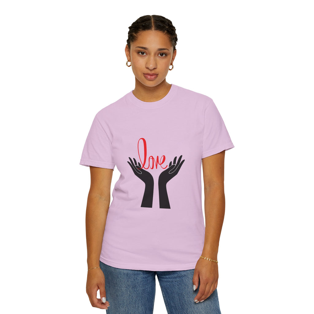 Love Hands T-Shirt — Minimalist Heart Hands Graphic Tee