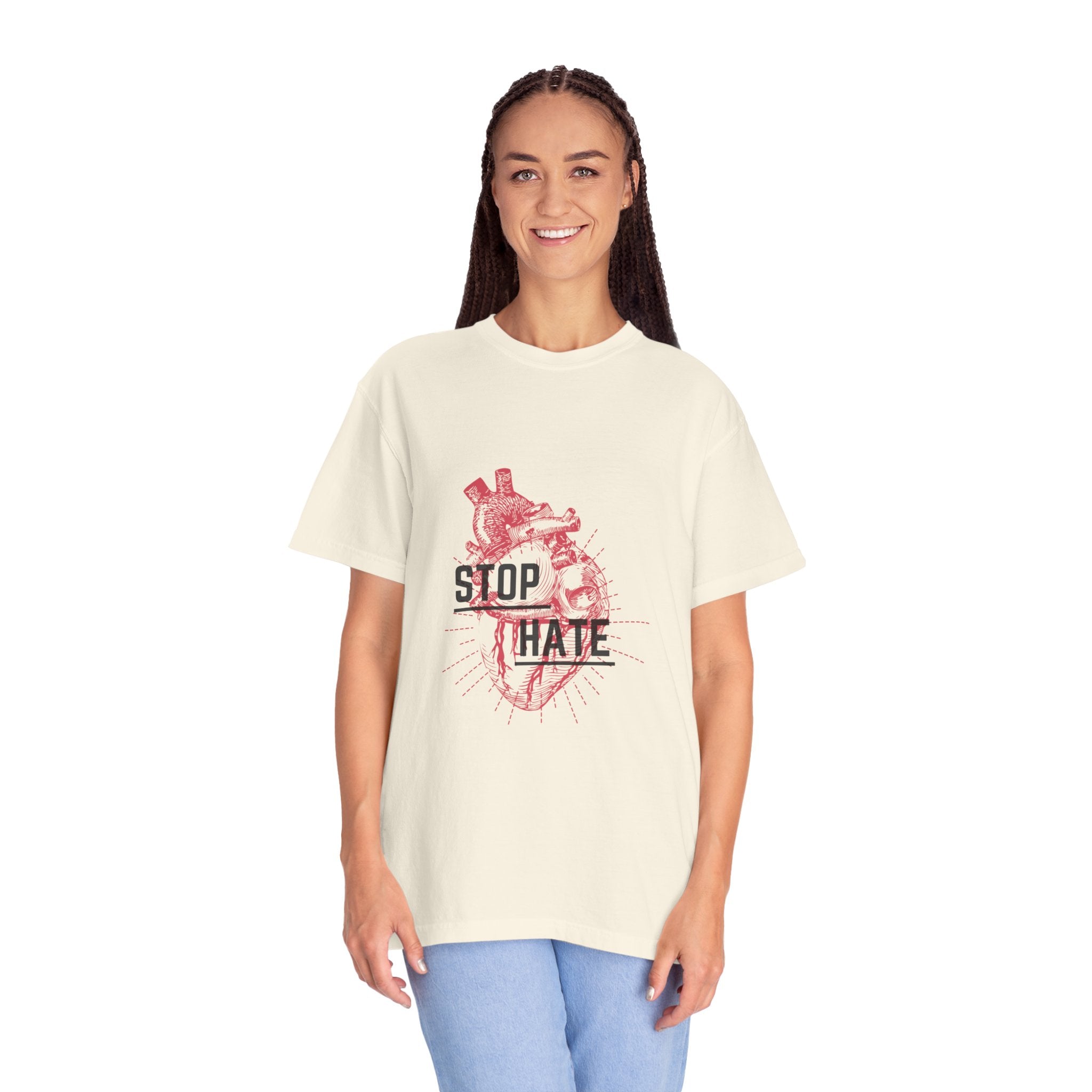 Stop Hate Heart T-Shirt — Anti-Hate Graphic Tee