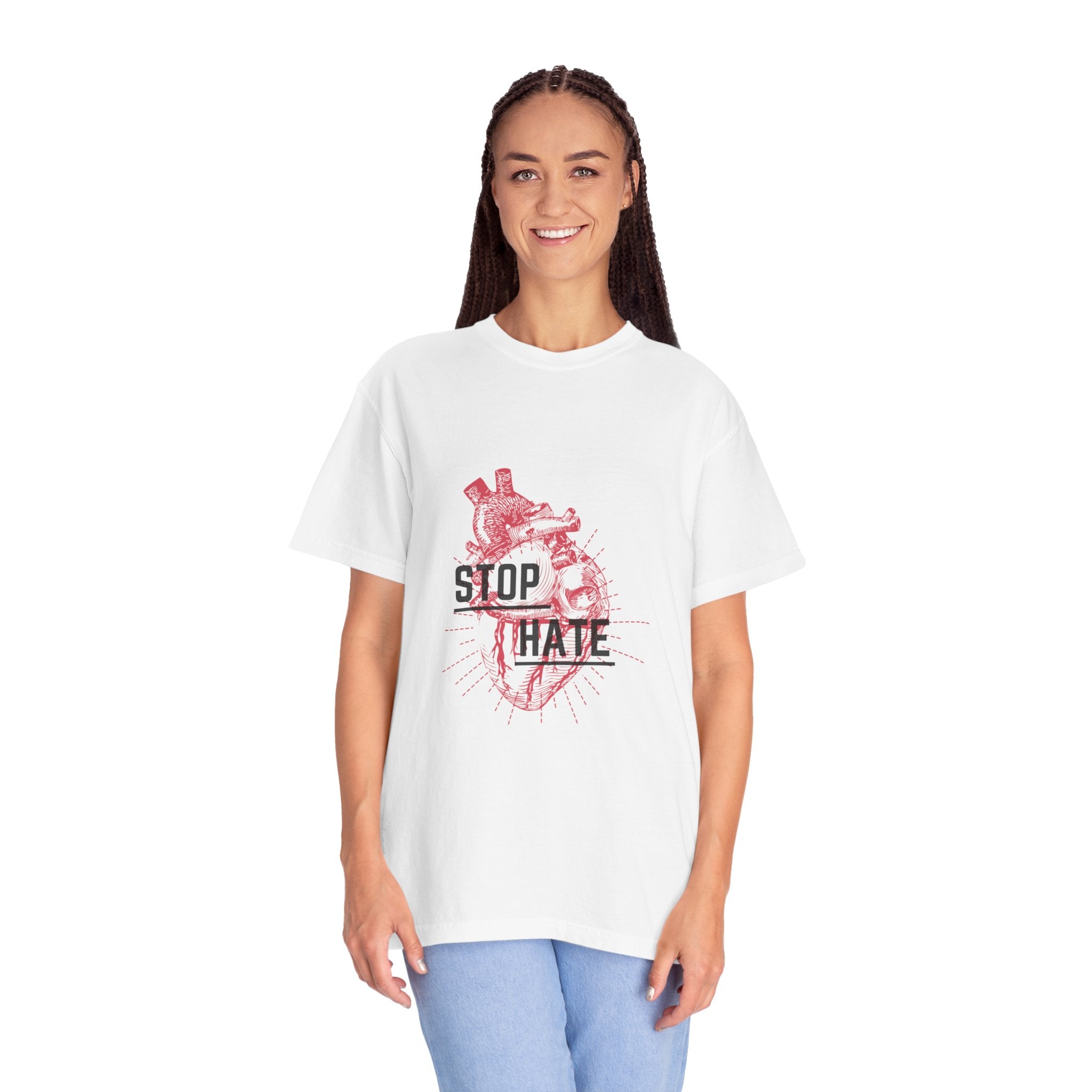 Stop Hate Heart T-Shirt — Anti-Hate Graphic Tee