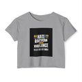 Festival Crop Top — "Hate Racism Stop Violence" Graphic Tee