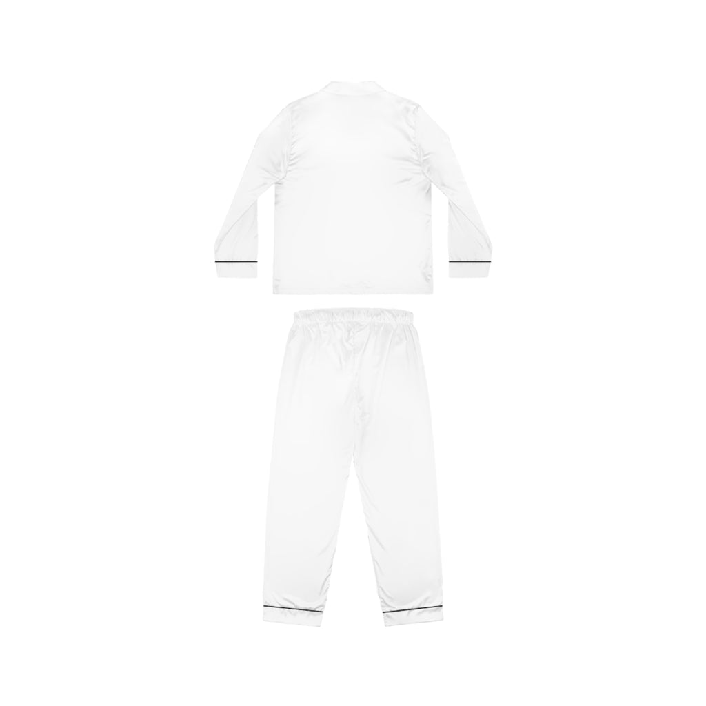 Women's Satin Pajama Set — Luxe White Sleepwear with Pocket Detail