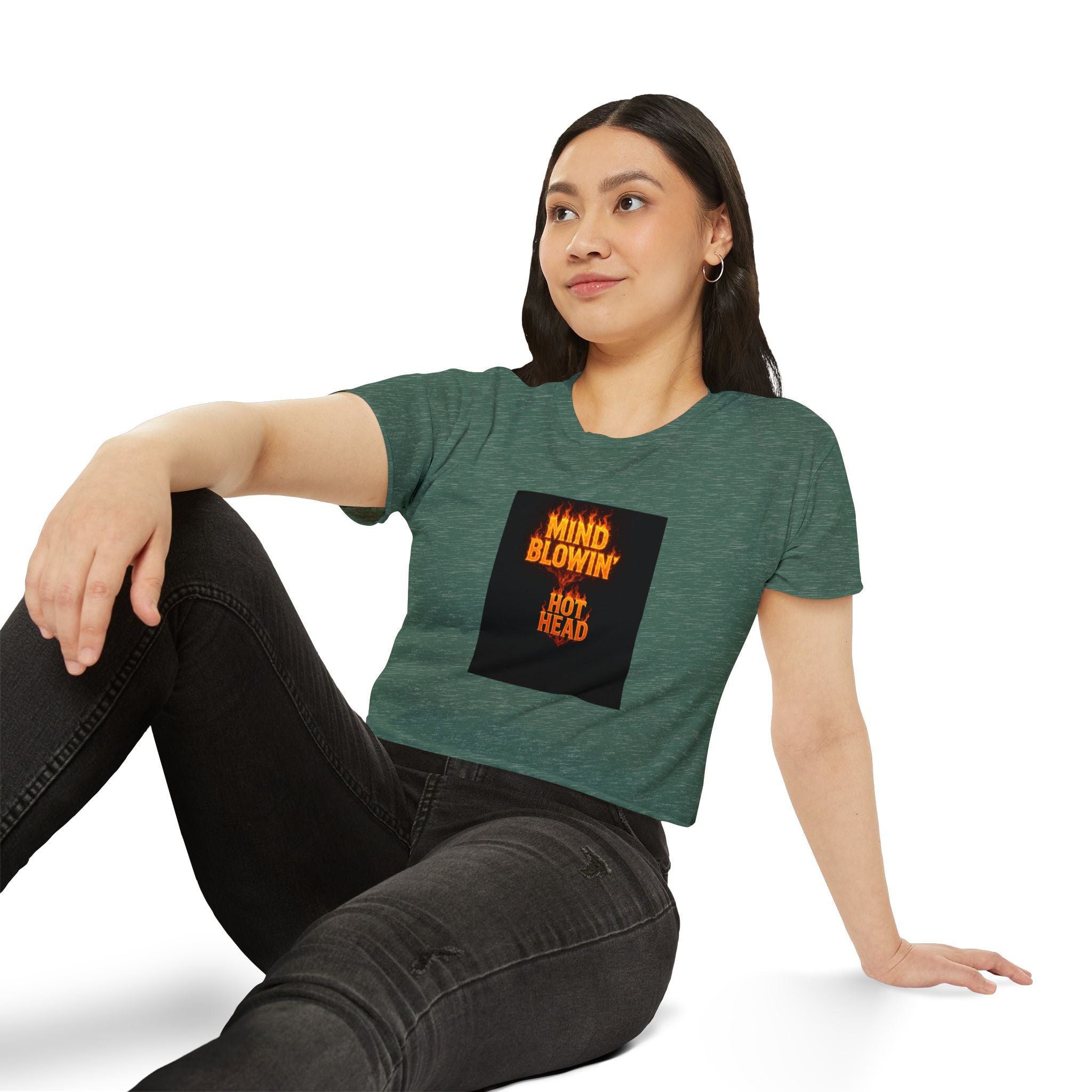 Mind Blown 'Hot Head' Crop Top — Women's Festival Graphic Tee