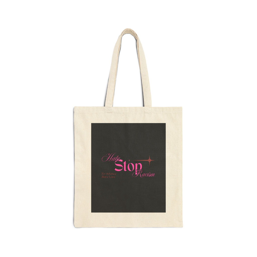Stop Wonder Tote Bag – Pink Script Canvas Shopping Tote