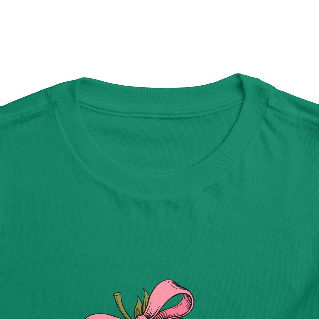 Toddler Tee — Pink Gift Strawberry Graphic "Stop Rockin and Rollin"