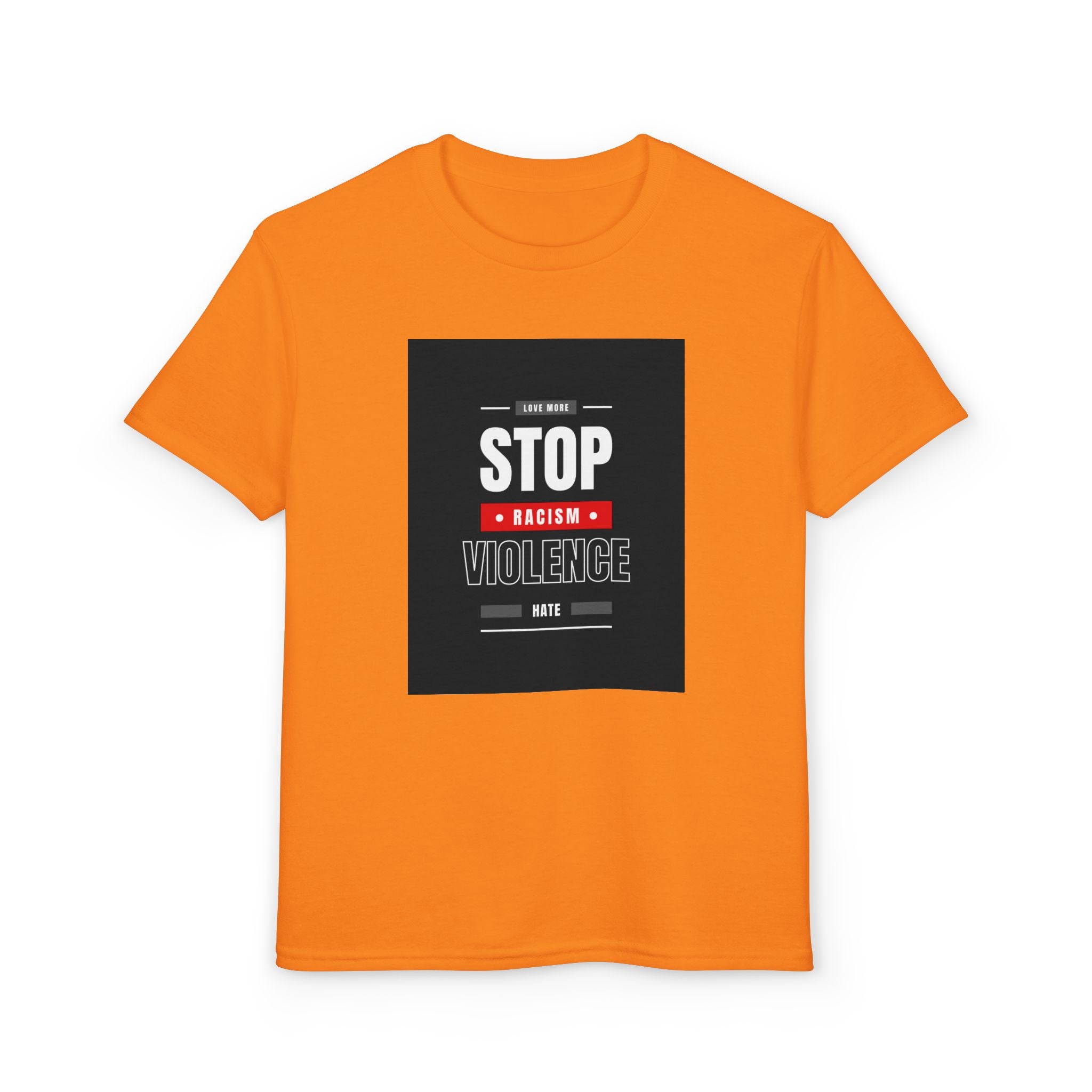 Youth T-Shirt — "Stop Racism Stop Violence" Graphic Tee