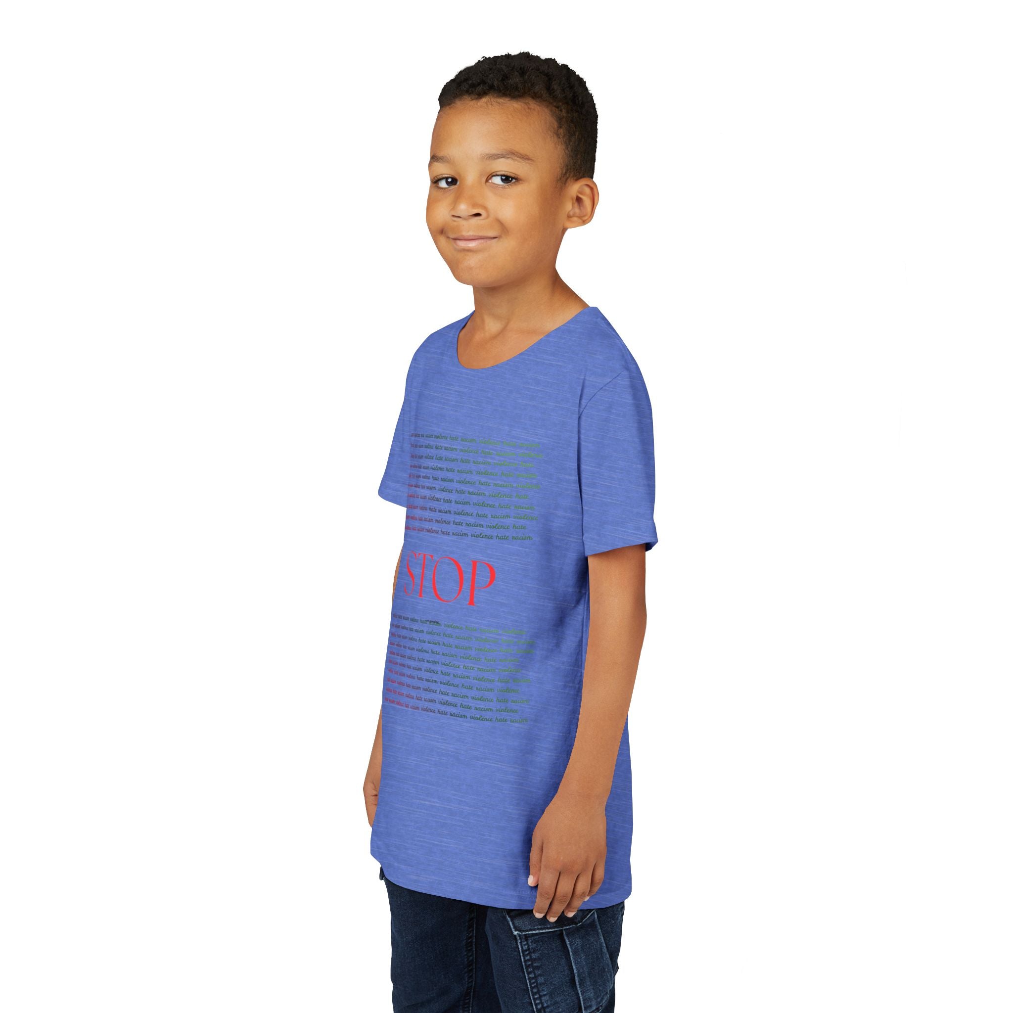 Youth Tee — Bold Yellow 'STOP' Graphic Kids T‑Shirt