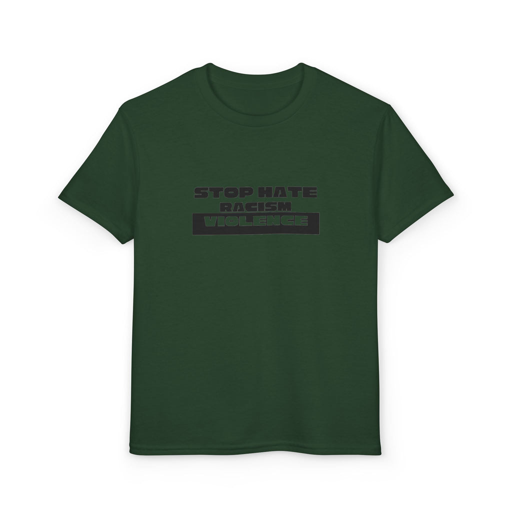 Youth T-Shirt — "Stop Hate, Stop Violence" Graphic Tee