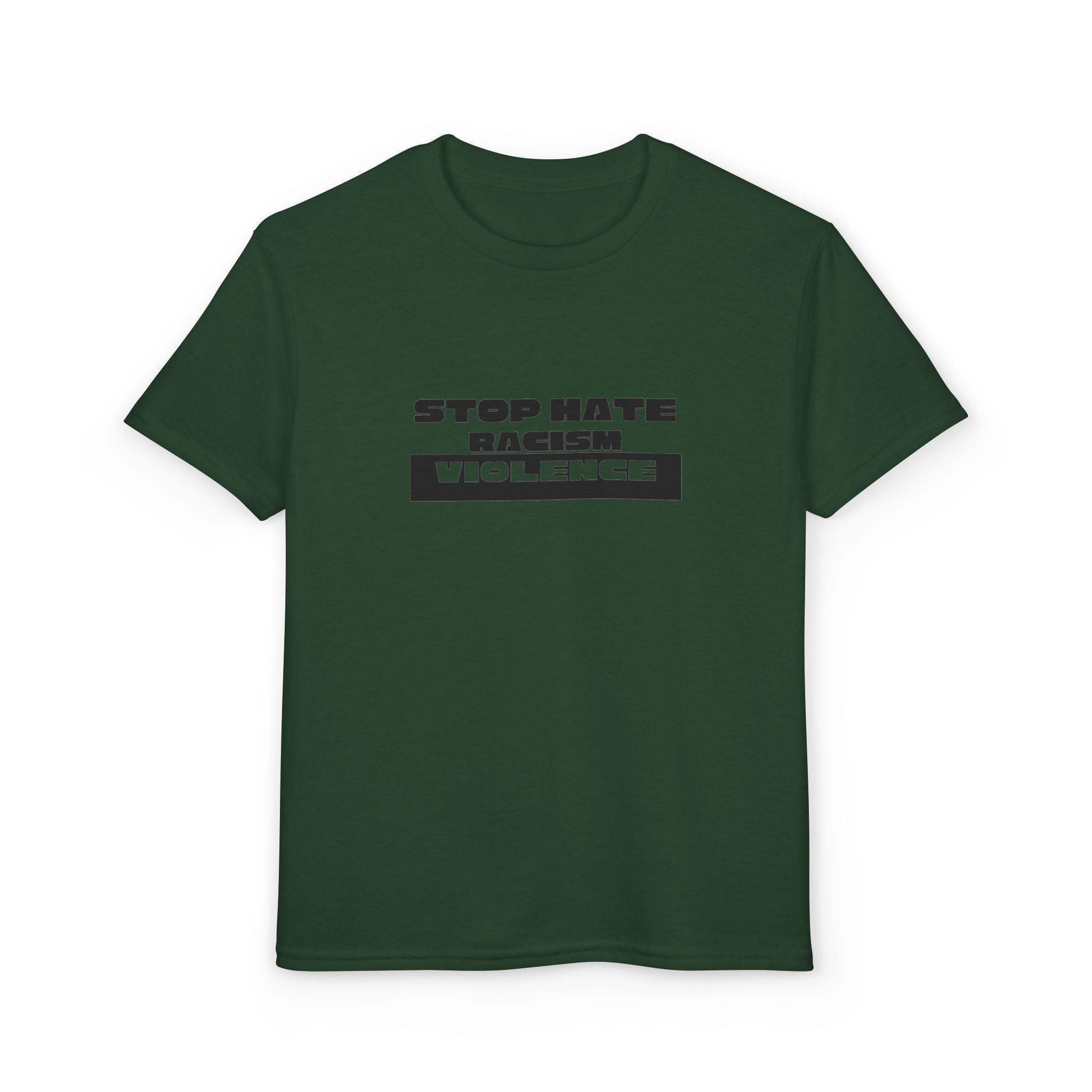 Youth T-Shirt — "Stop Hate, Stop Violence" Graphic Tee