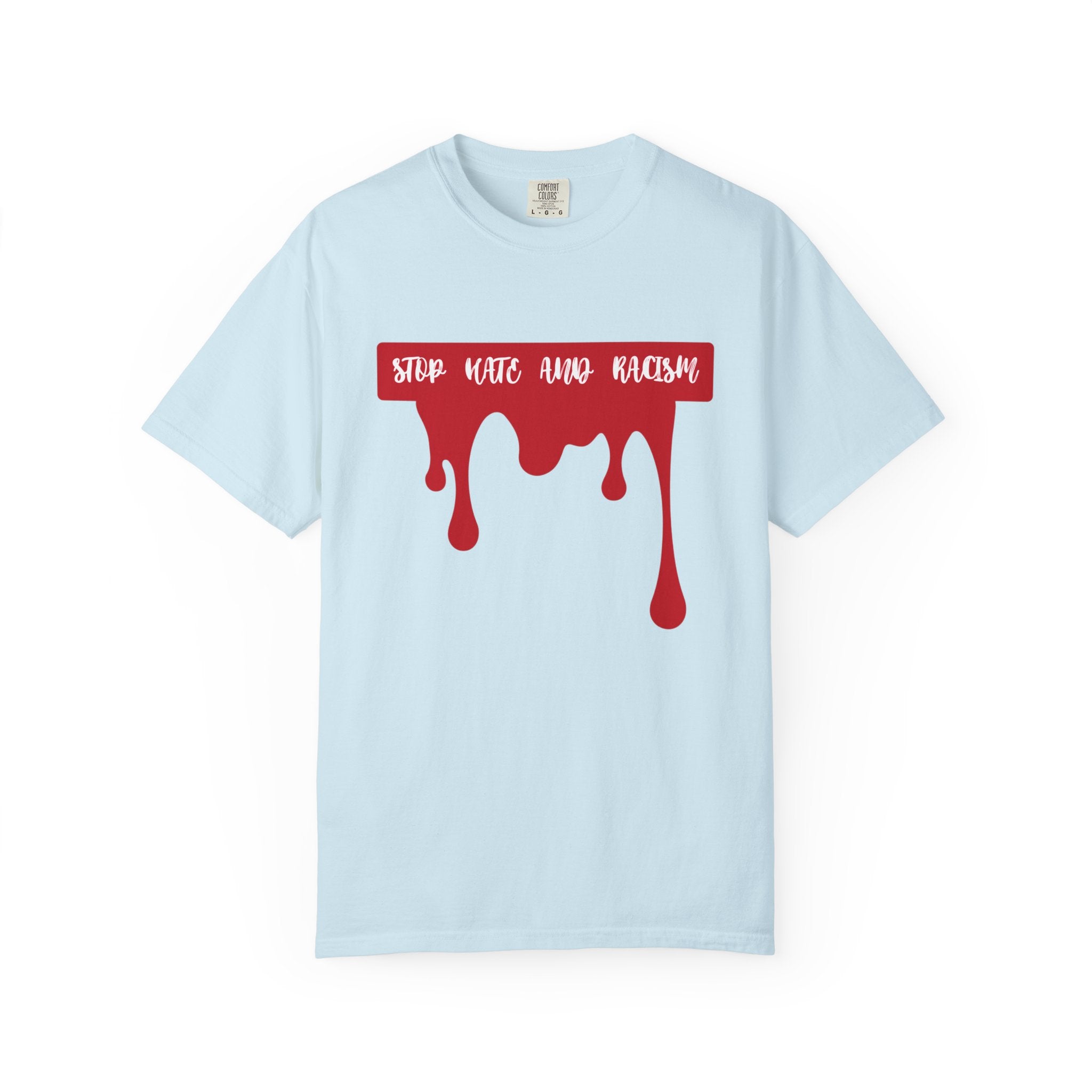T-Shirt “Stop Hate, End Racism” Dripping Blood Graphic Tee
