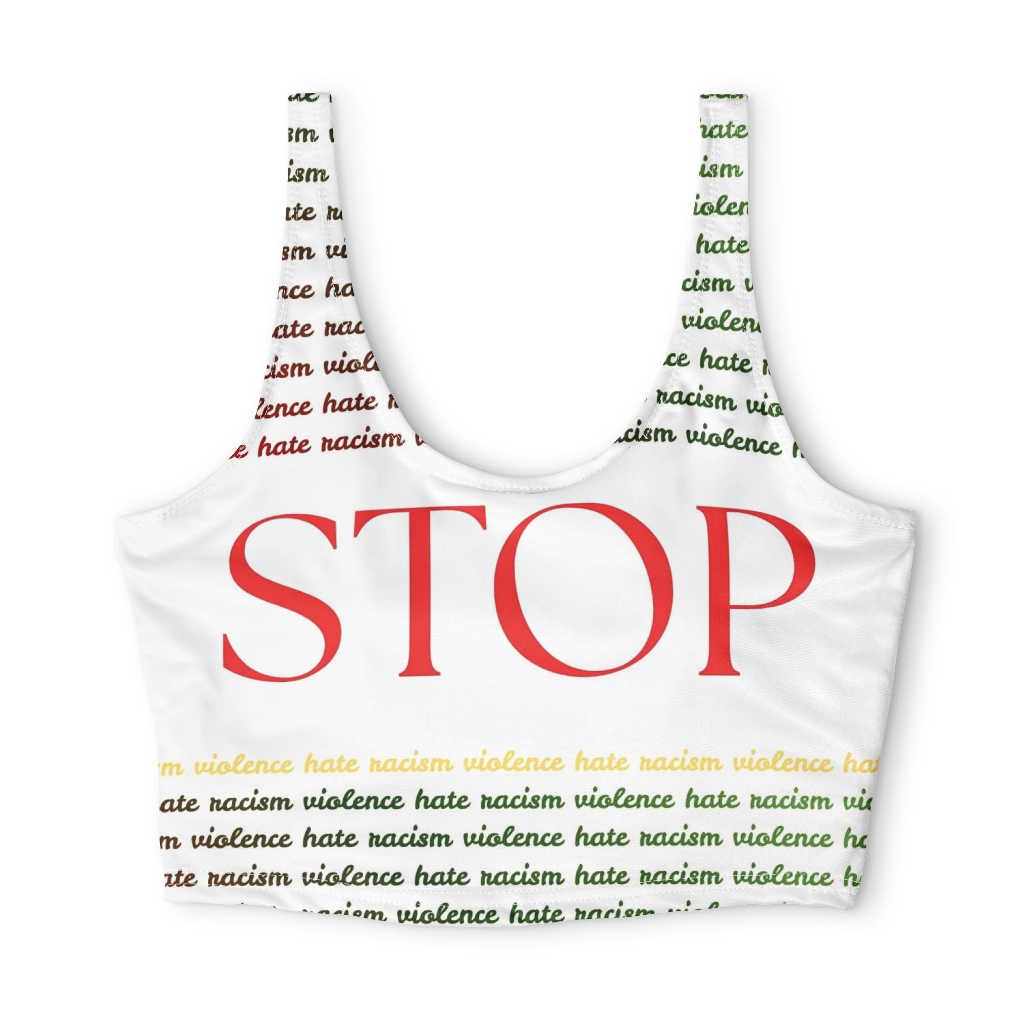 Stop Violence Sports Bra — Anti-Hate Activewear
