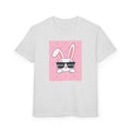 Youth T-Shirt — Pink Bunny Wearing "Stop Hate" Sunglasses Kids Tee