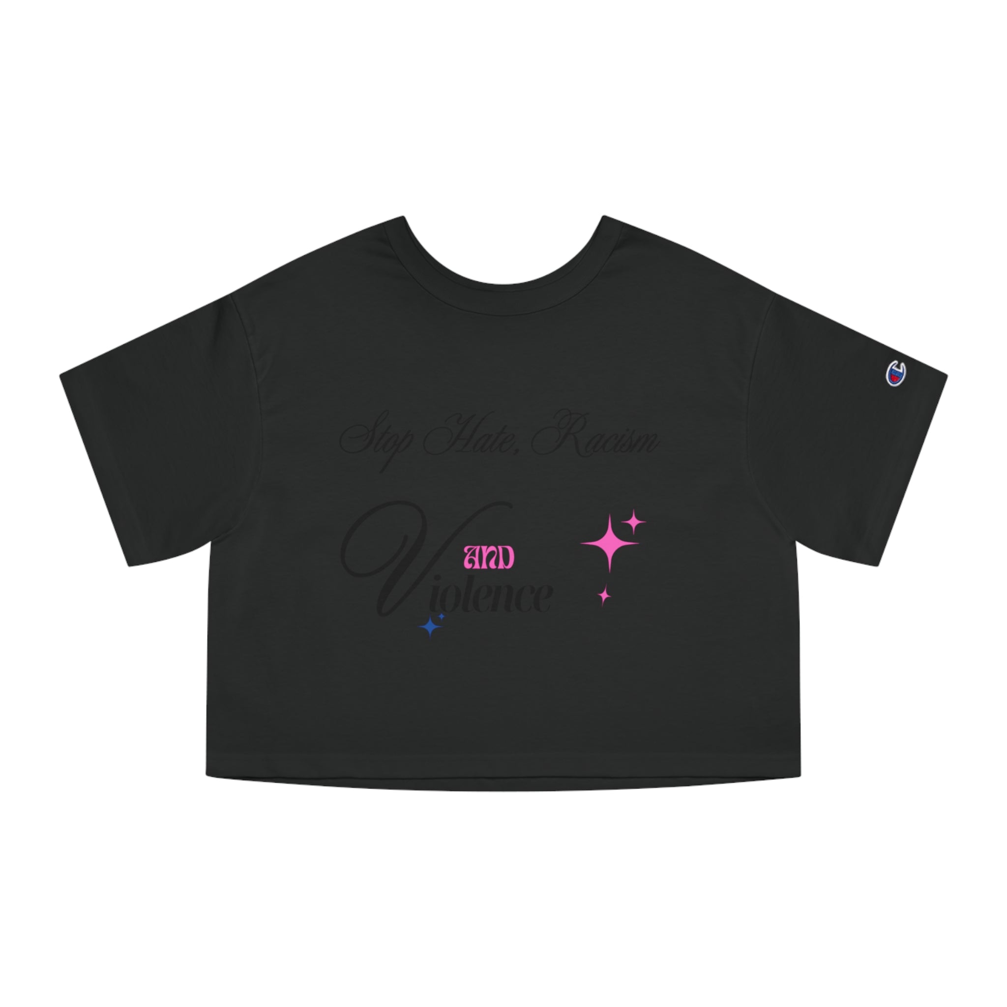 Stop Hate, Racism—End Violence Cropped T-Shirt