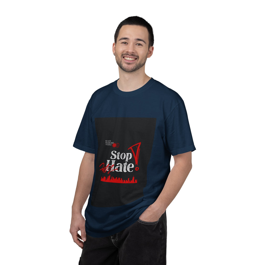 Stop Hate T-Shirt — Anti-Hate Protest Tee with Megaphone Graphic