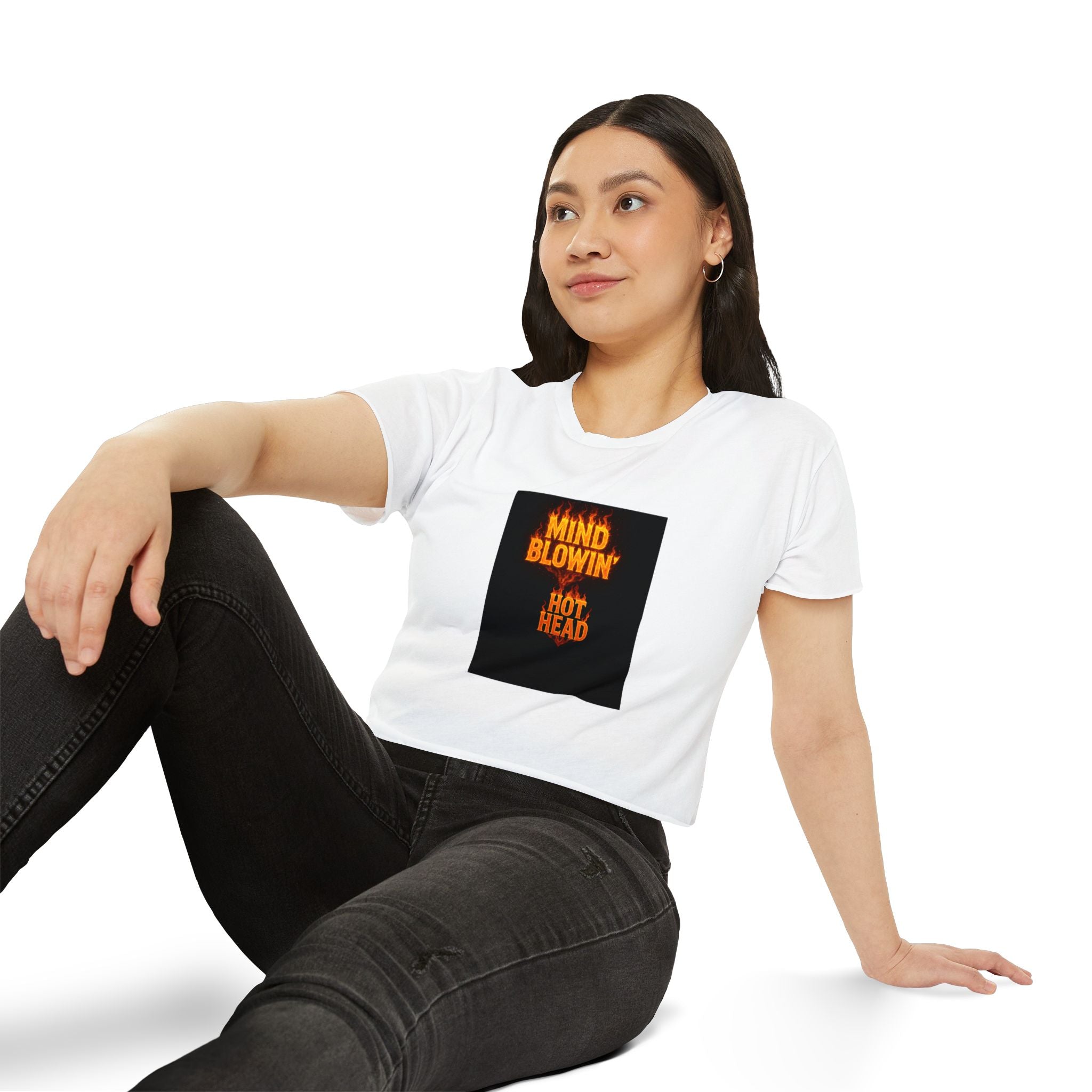 Mind Blown 'Hot Head' Crop Top — Women's Festival Graphic Tee