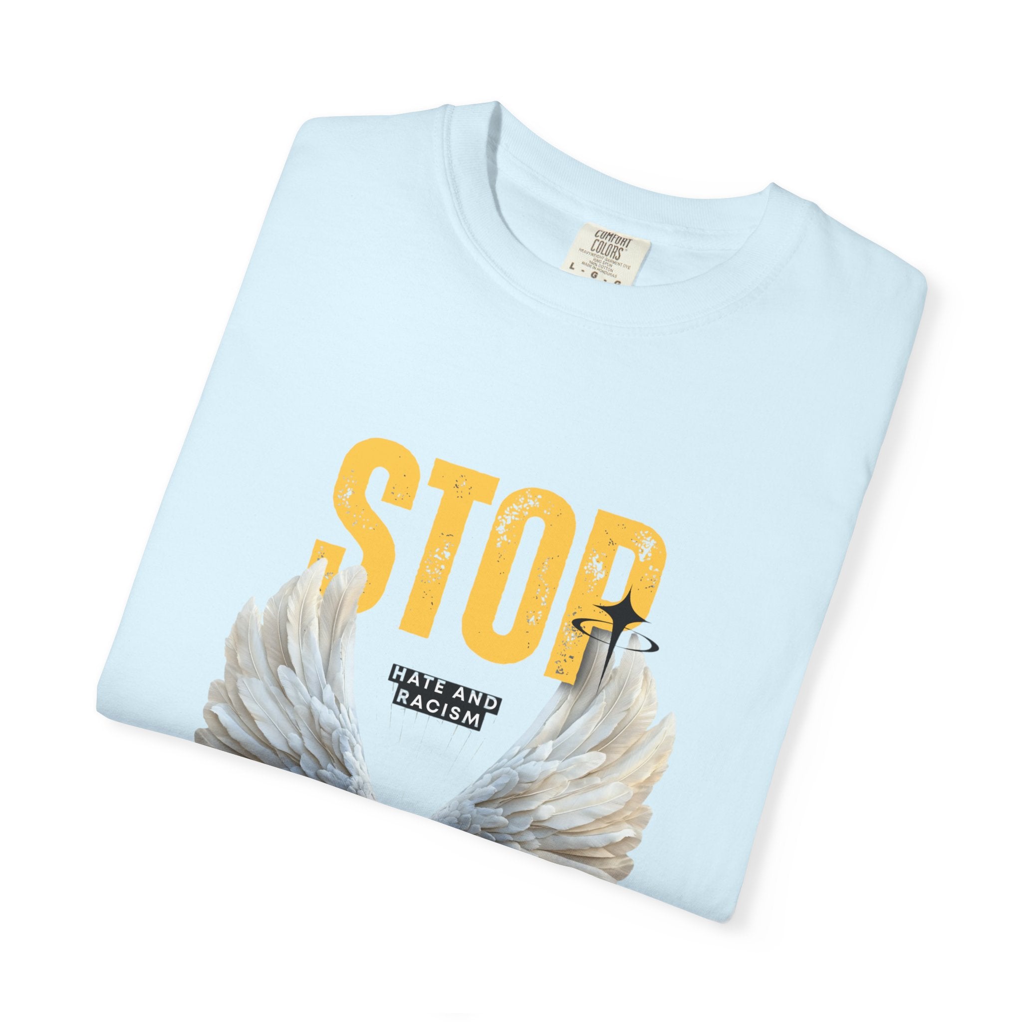 Angel Wings "STOP" Graphic T‑Shirt
