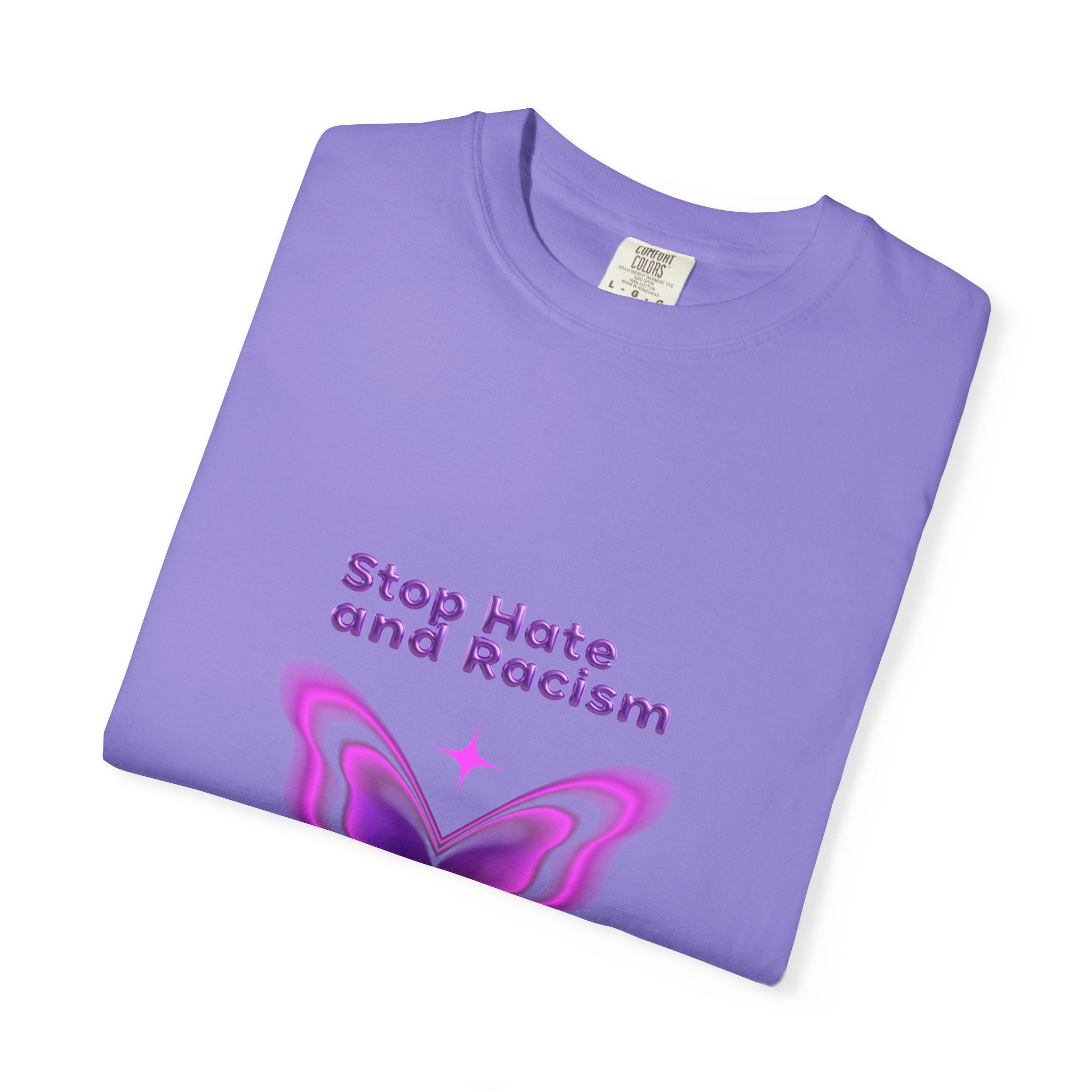 Stop Hate and Racism Butterfly T-Shirt