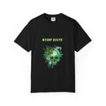 Stop Hate Skull T-Shirt — Green Floral Skull Graphic Tee
