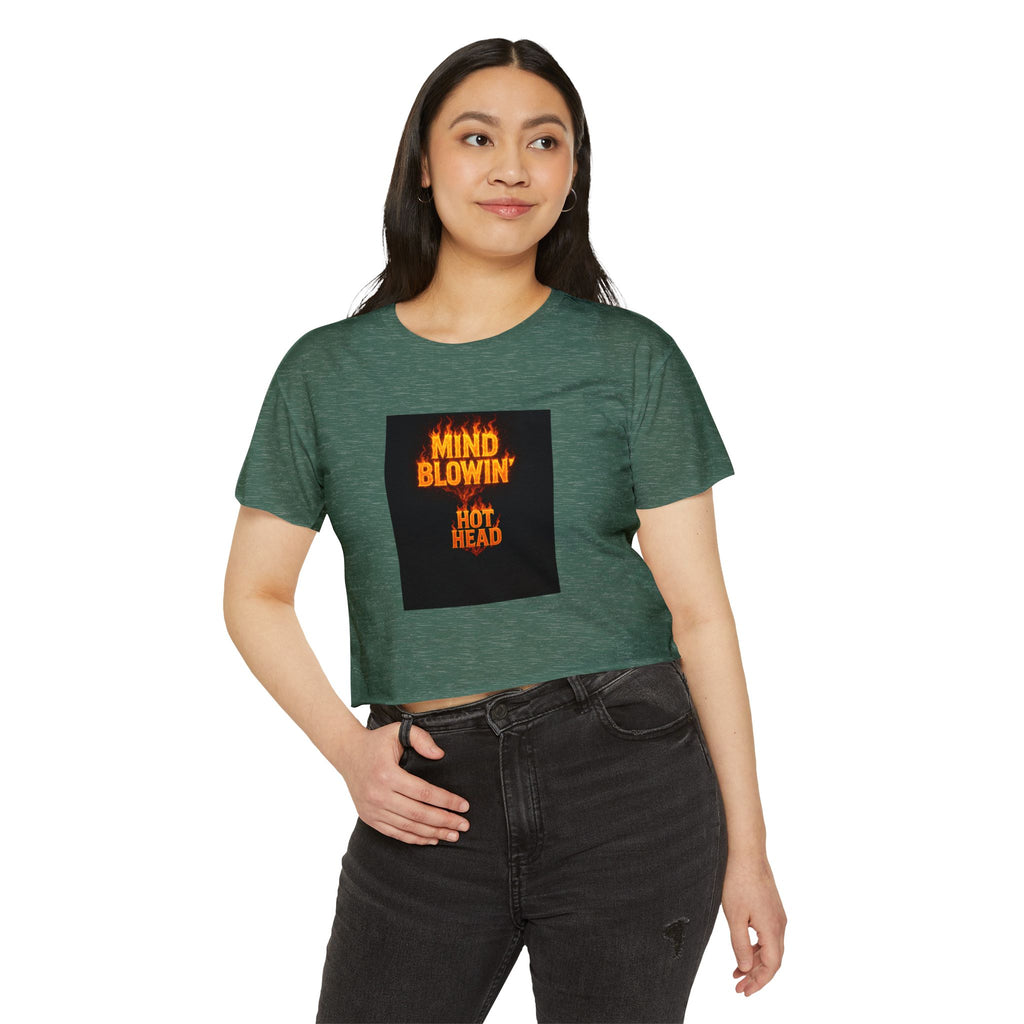Mind Blown 'Hot Head' Crop Top — Women's Festival Graphic Tee