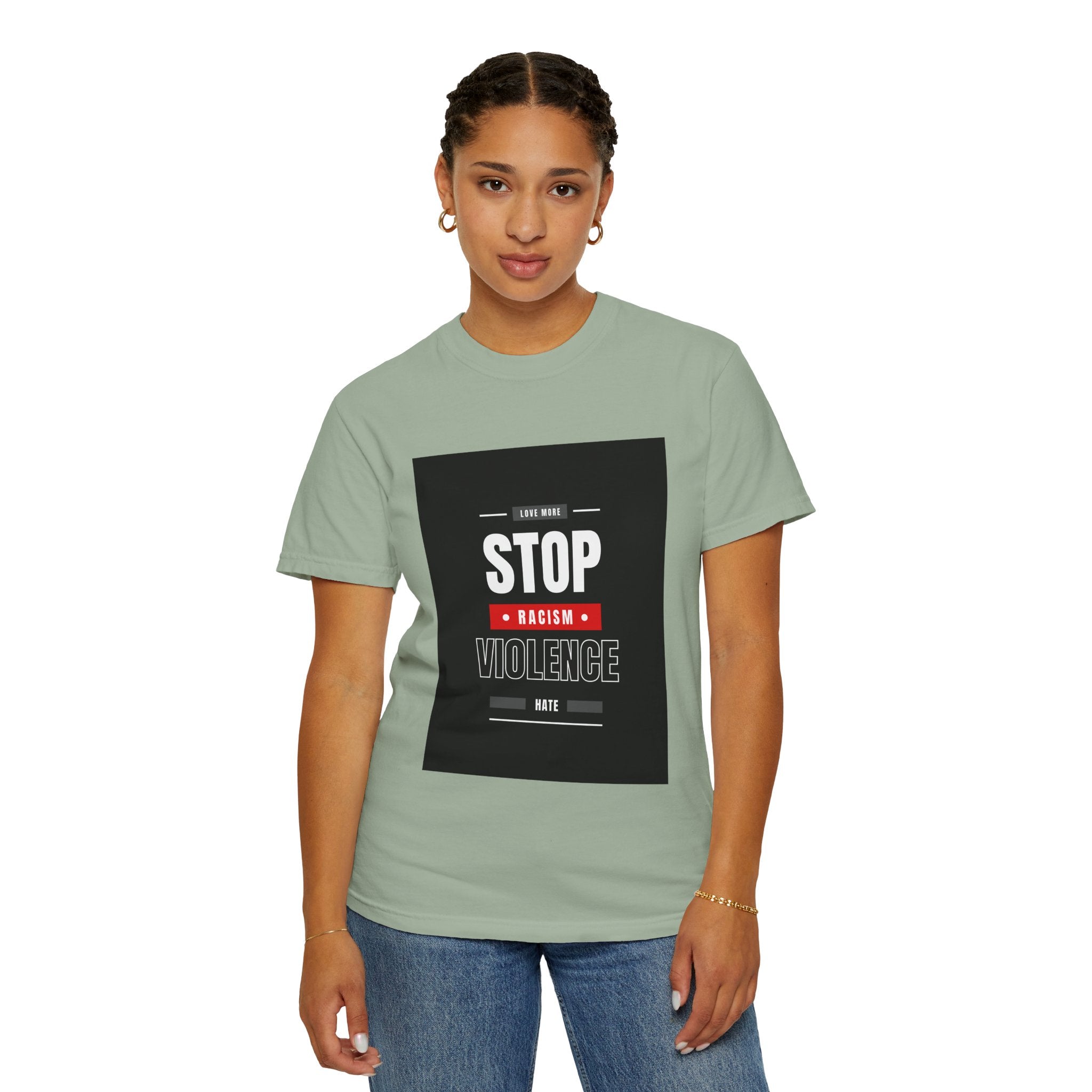 Stop Racism Stop Violence T-Shirt — Anti-Racism Protest Tee