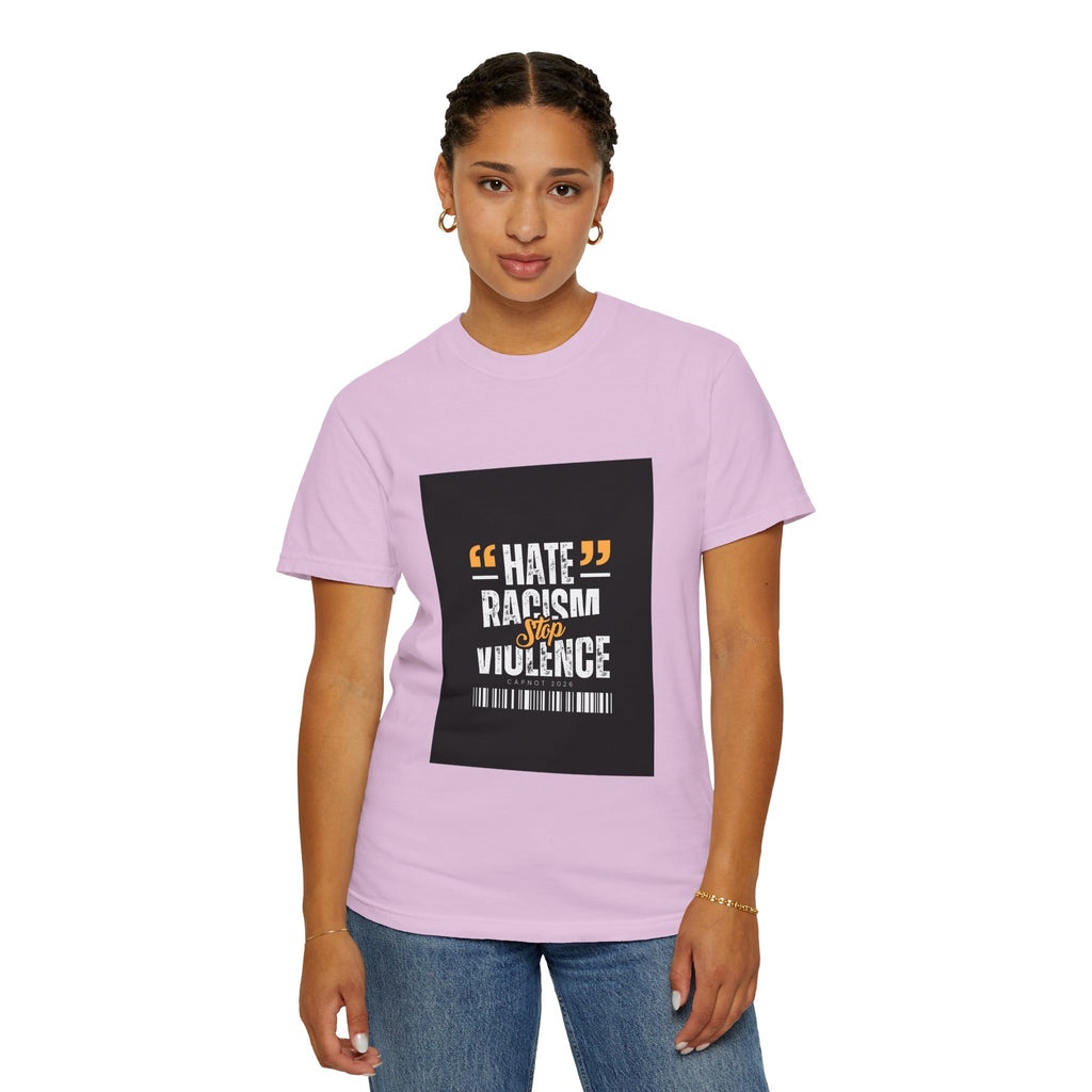 Anti-Racism T-Shirt — "Hate Racism Stop Violence" Graphic Tee