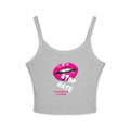 Spaghetti Tank Top — Pink Lip 'Stop Hatin'' Graphic Crop