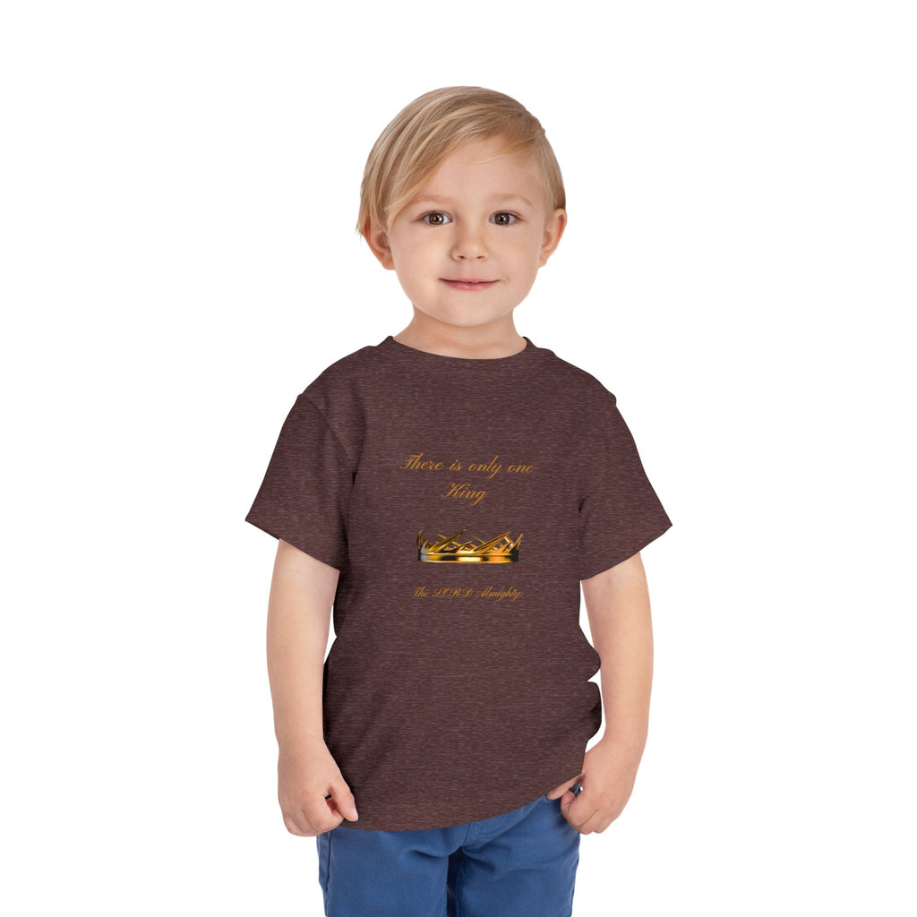 Toddler Tee - 'There is only one King' Crown Christian Baby Shirt