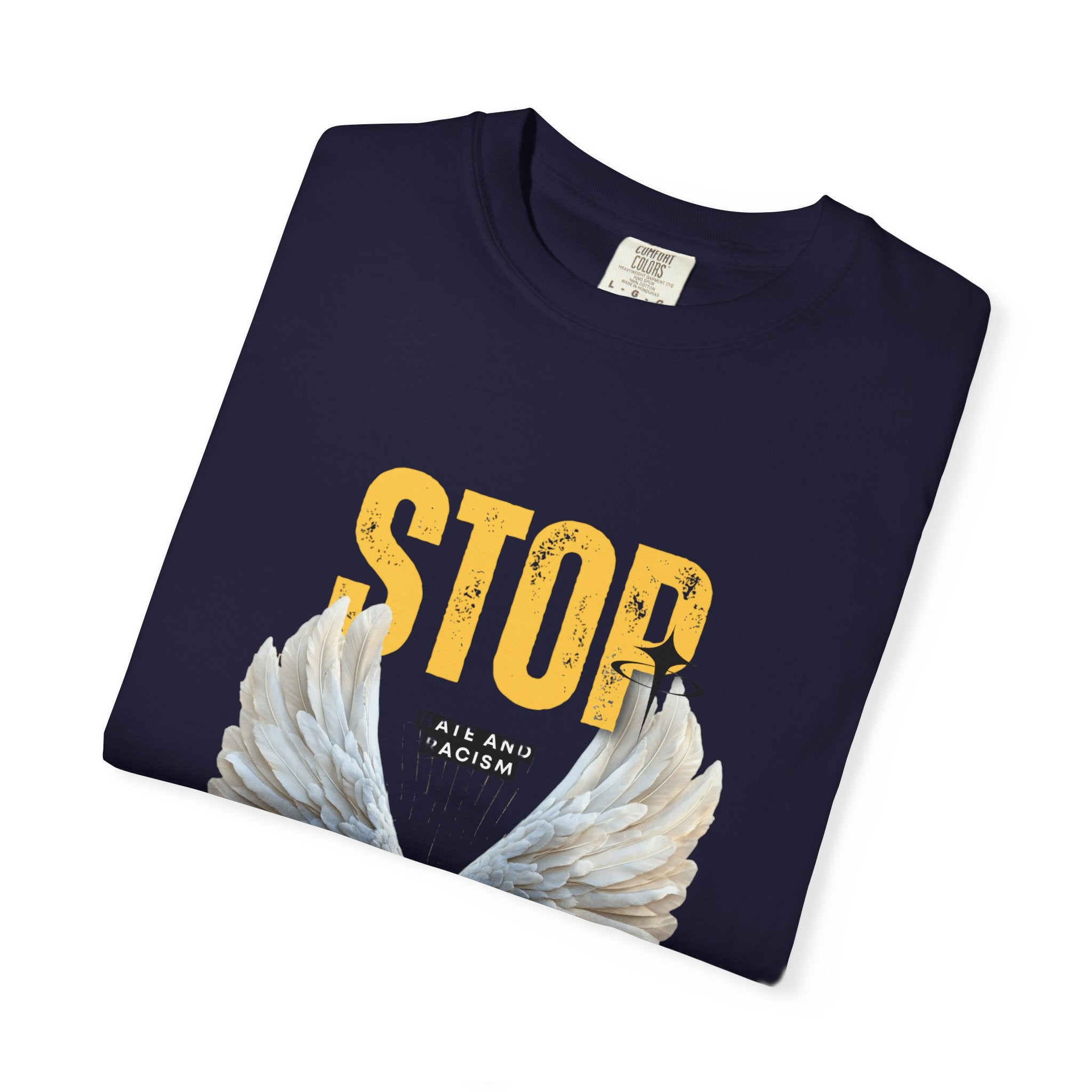 Angel Wings "STOP" Graphic T‑Shirt
