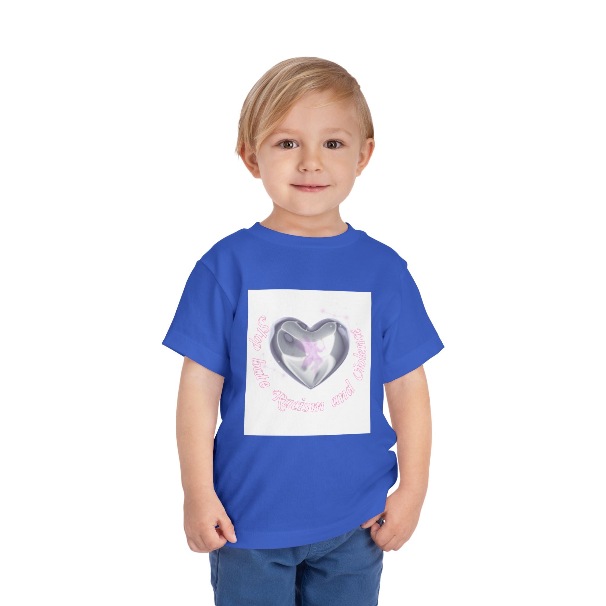 Toddler Tee — Cute Heart Unicorn "So Little, So Fierce and Magical"