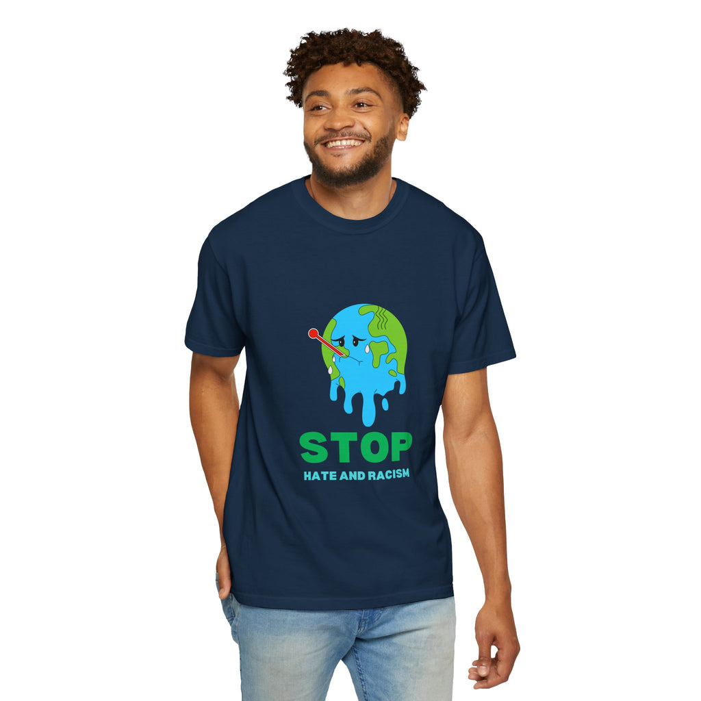 Stop Hate and Racism T-Shirt — Anti-Racism Earth Graphic Tee