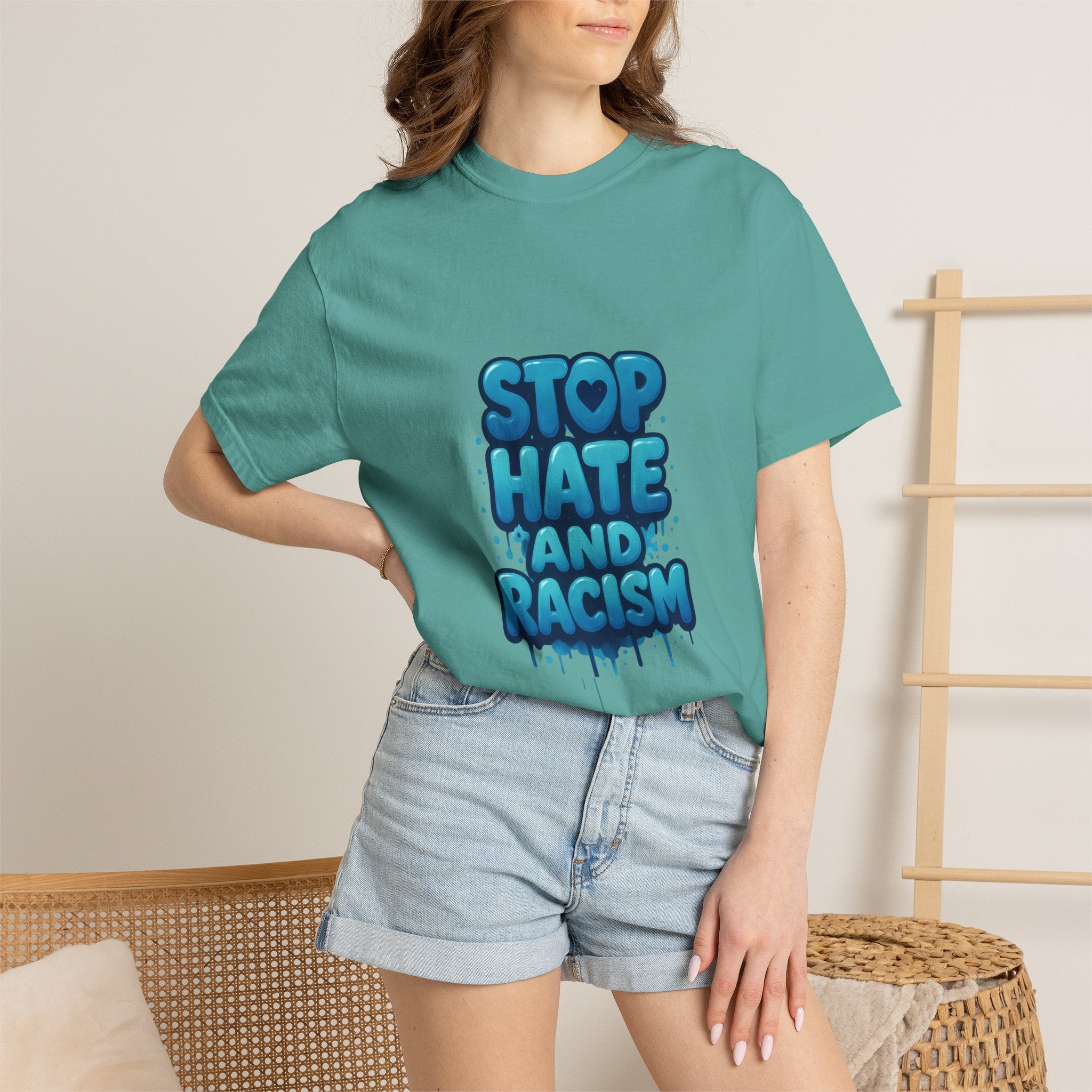 Stop Hate and Racism T-Shirt — Bold Anti-Racism Graphic Tee