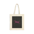 Stop Wonder Tote Bag – Pink Script Canvas Shopping Tote