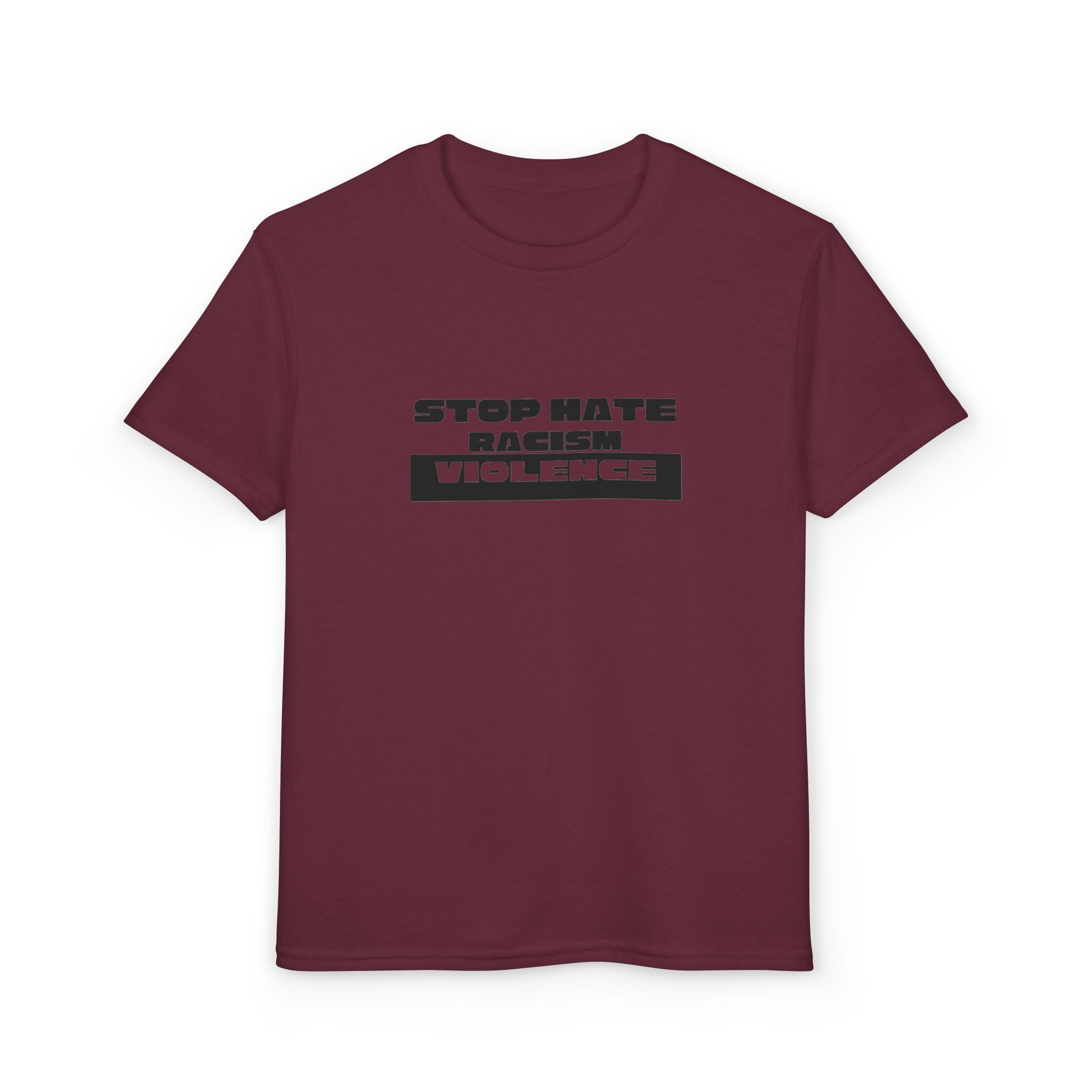Youth T-Shirt — "Stop Hate, Stop Violence" Graphic Tee