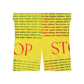 Stop Racism Yellow Biker Shorts — 'Stop' Statement Activewear