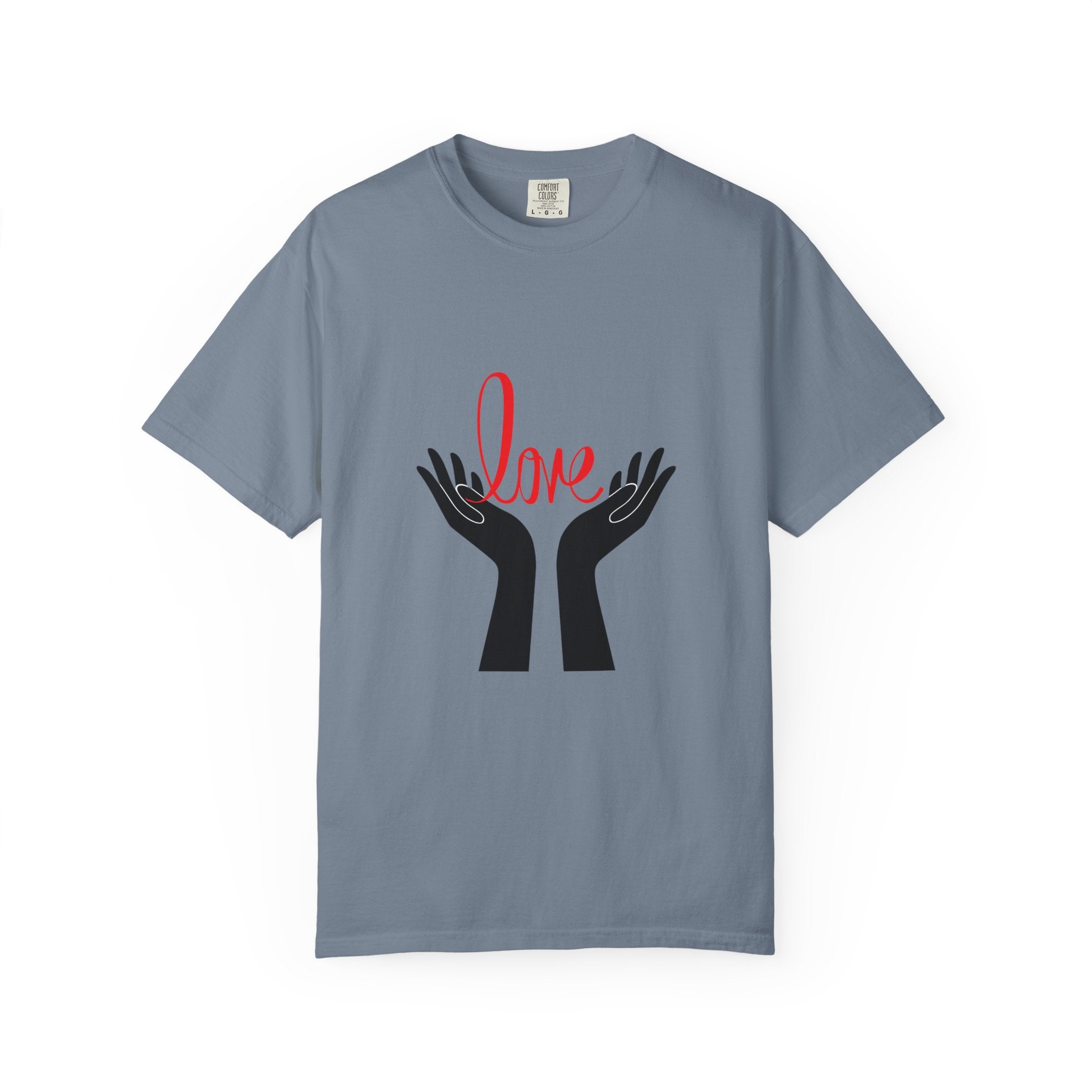 Love Hands T-Shirt — Minimalist Heart Hands Graphic Tee