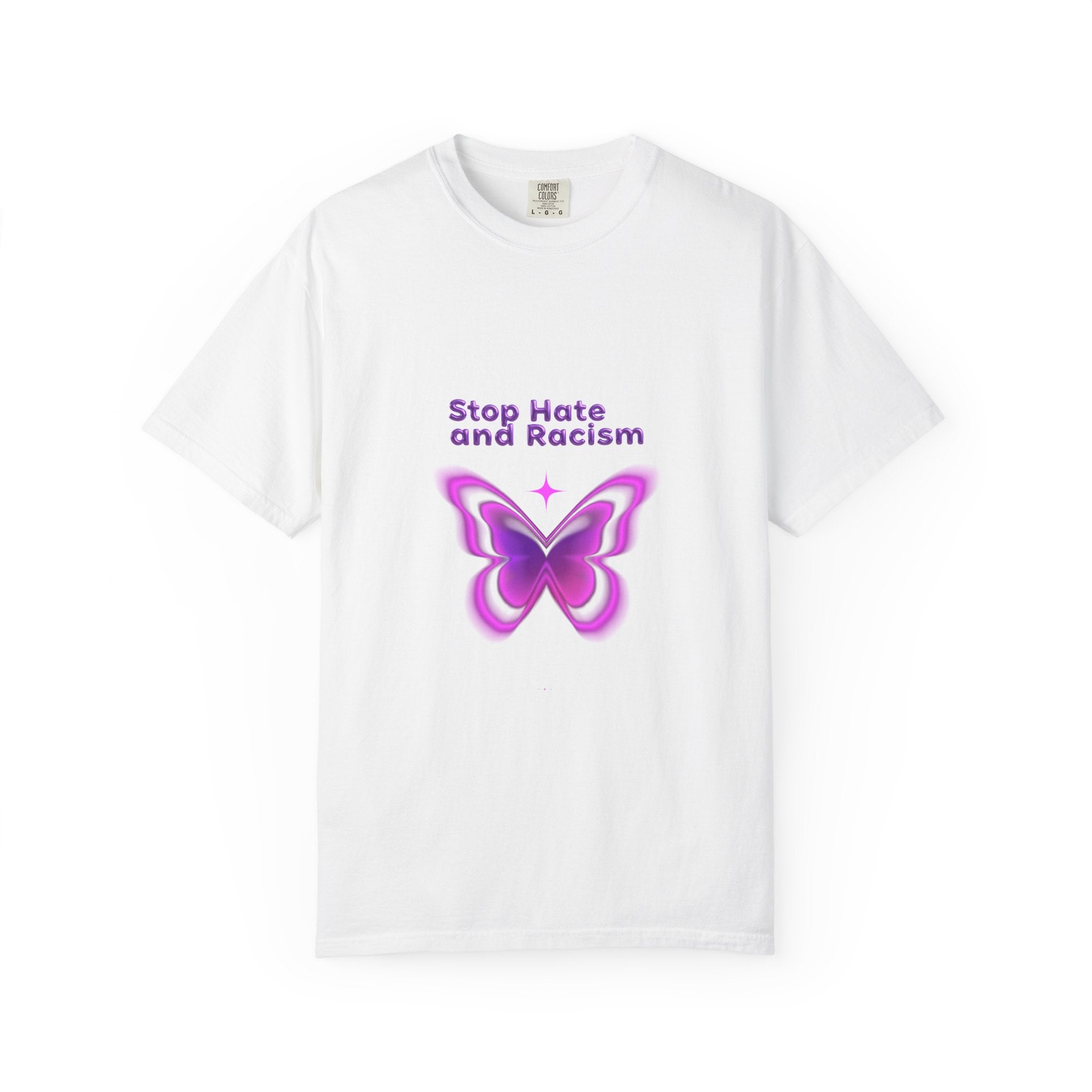 Stop Hate and Racism Butterfly T-Shirt