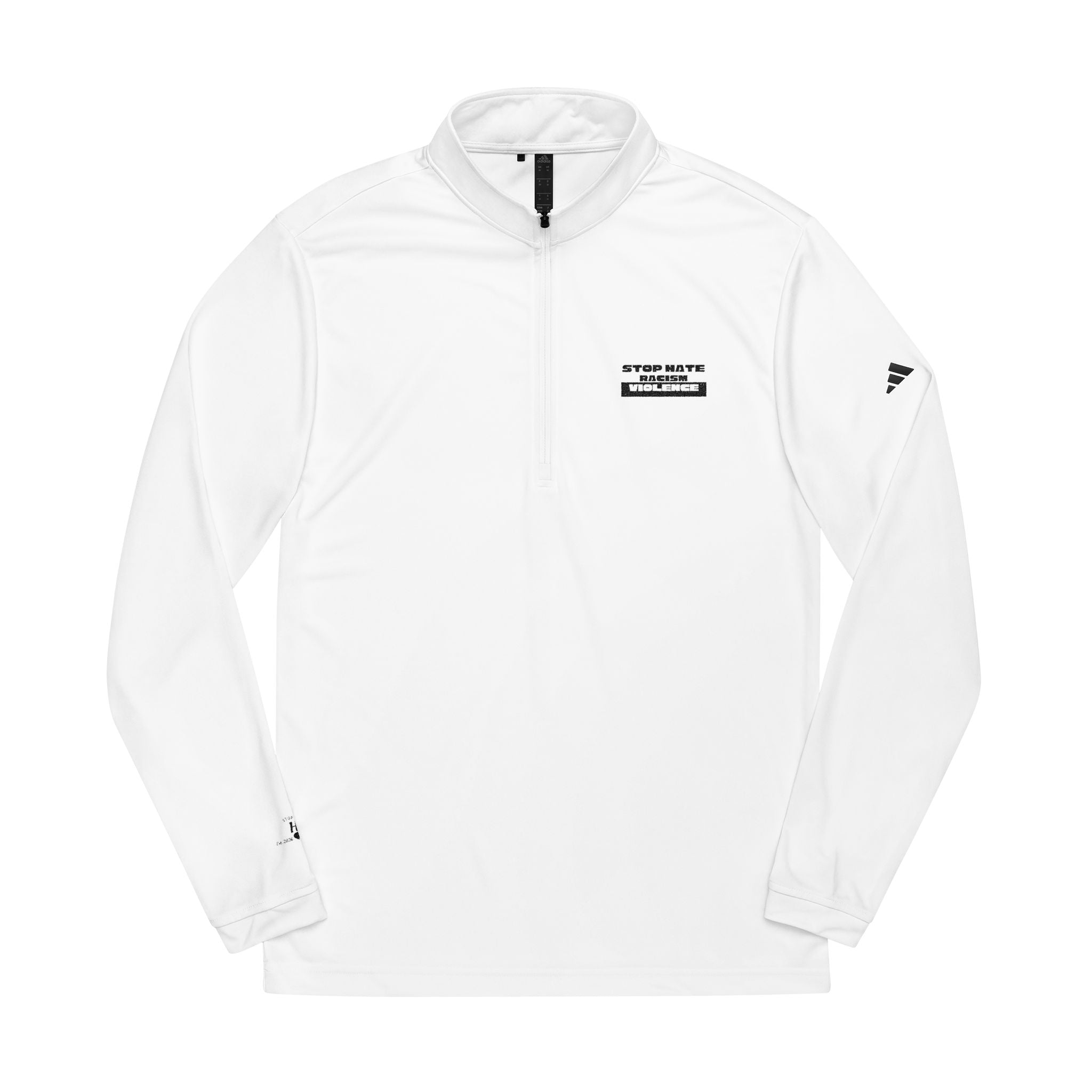 Embroidered adidas Quarter-Zip Pullover — Minimal Logo Performance Top