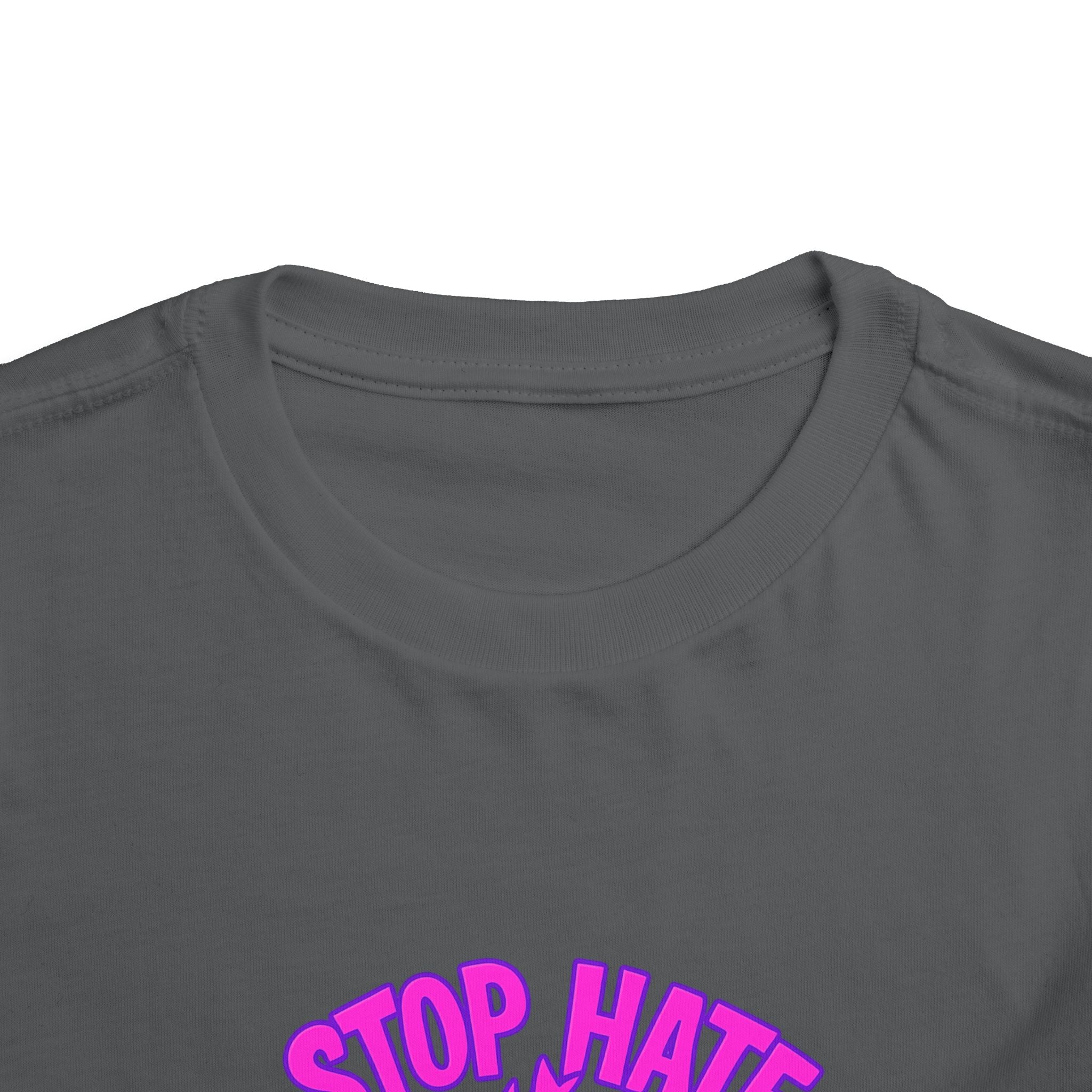 Stop Hate Toddler Tee – "Stop Hate Racism & Violence" Graphic