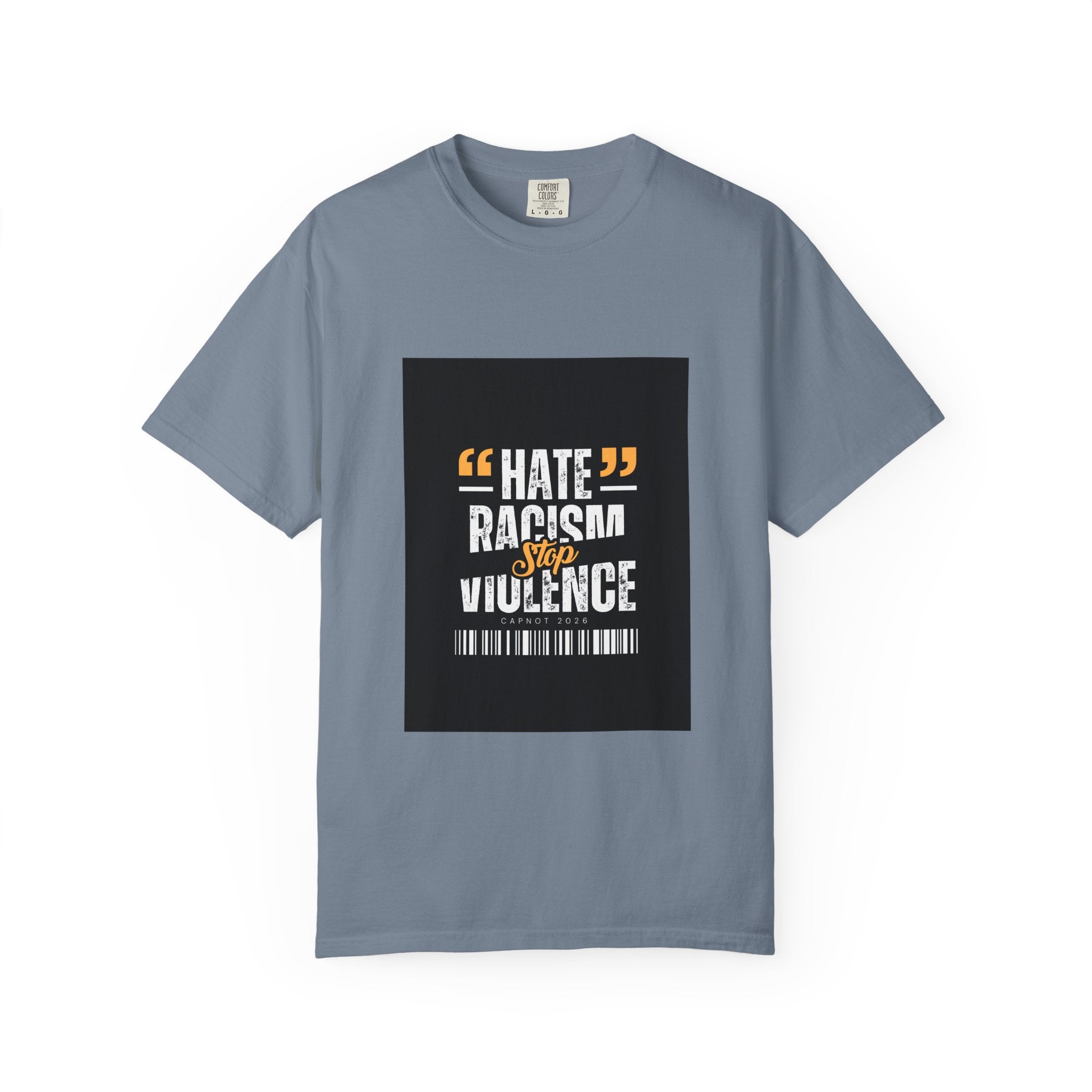 Anti-Racism T-Shirt — "Hate Racism Stop Violence" Graphic Tee