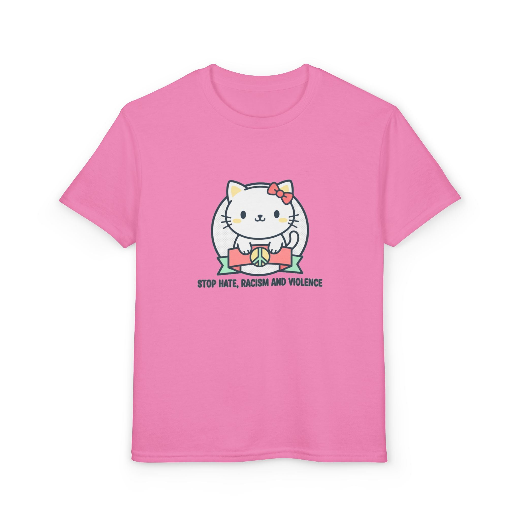 Youth Cat Graphic T-Shirt — HELLO KITTY STOP HATE