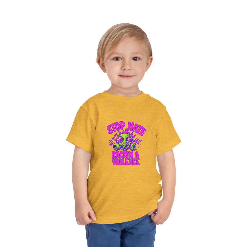 Stop Hate Toddler Tee – "Stop Hate Racism & Violence" Graphic