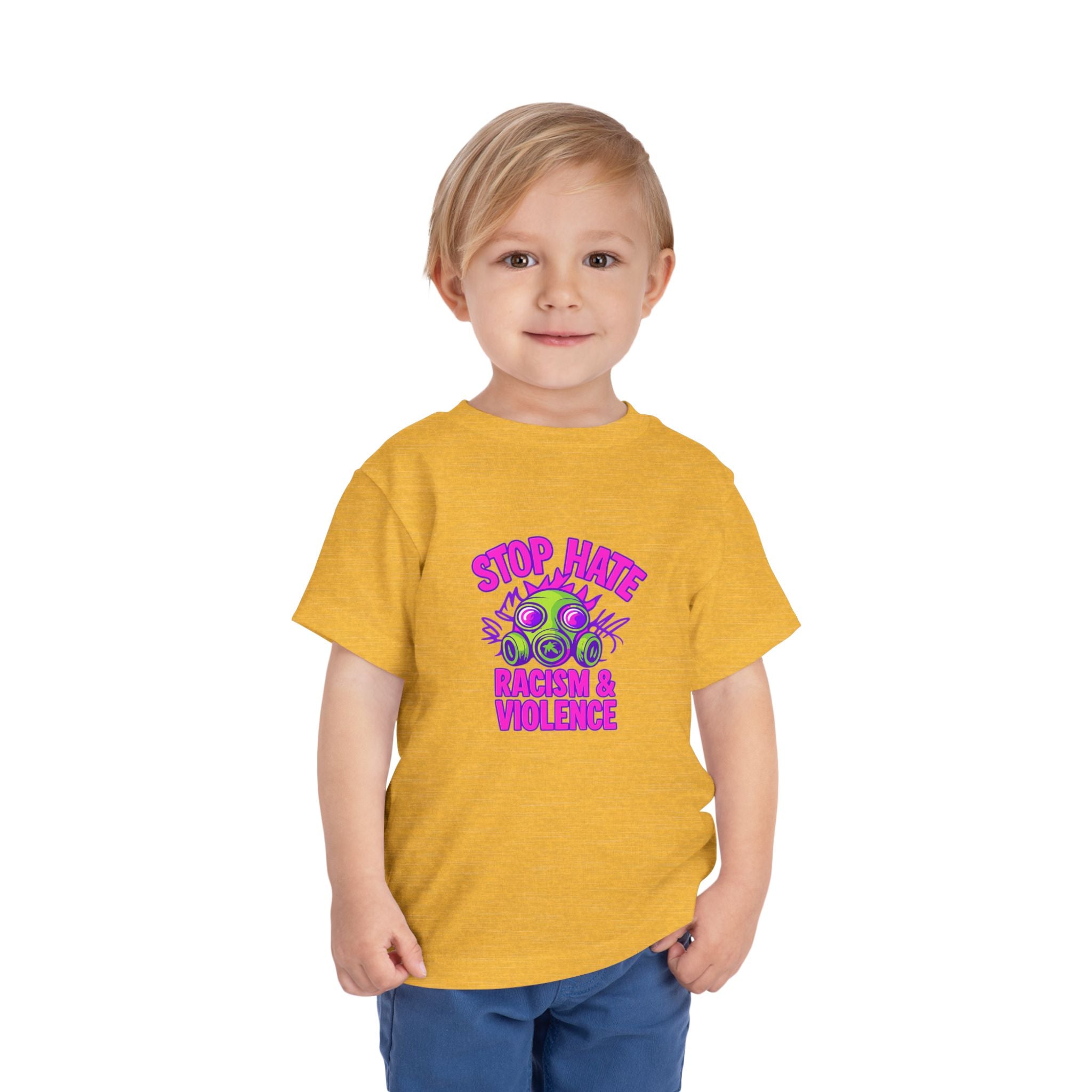 Stop Hate Toddler Tee – "Stop Hate Racism & Violence" Graphic
