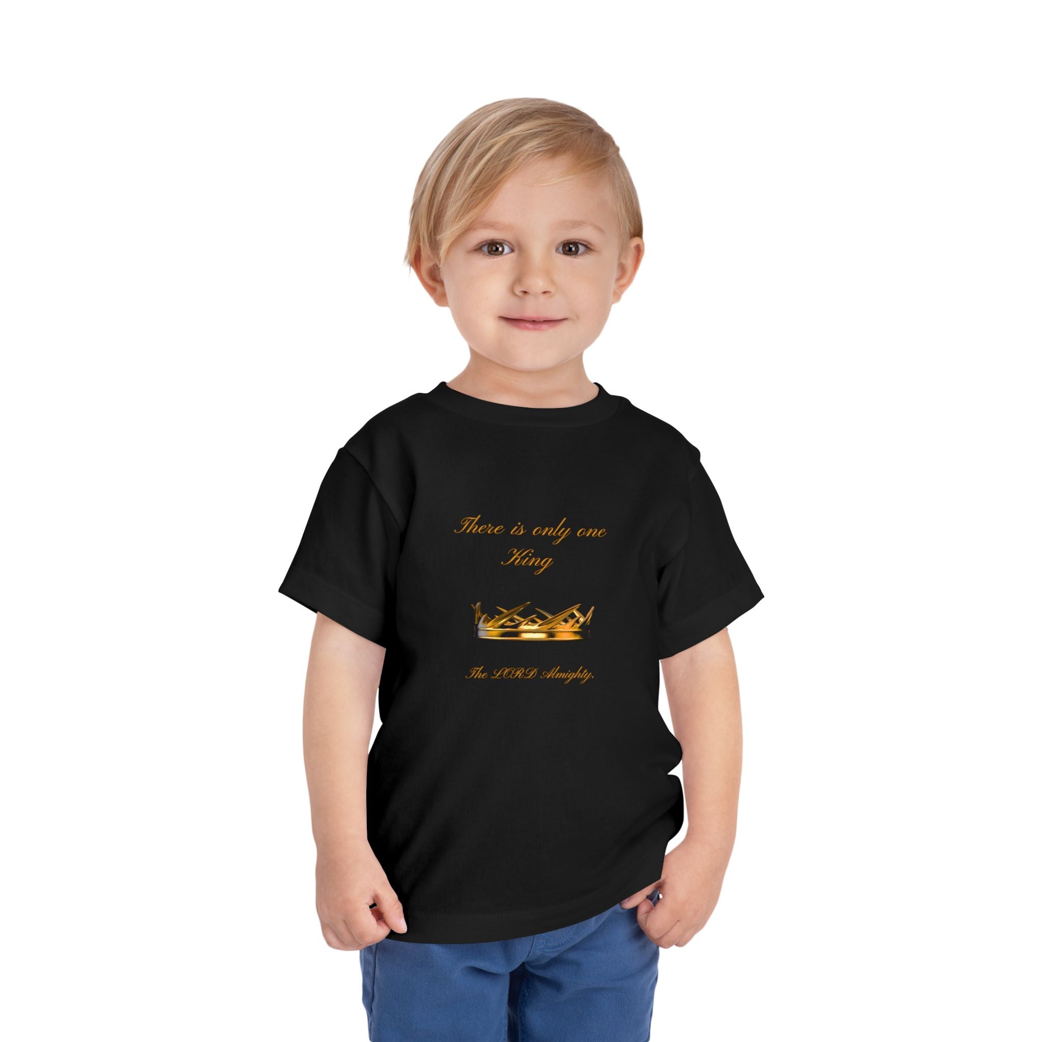 Toddler Tee - 'There is only one King' Crown Christian Baby Shirt