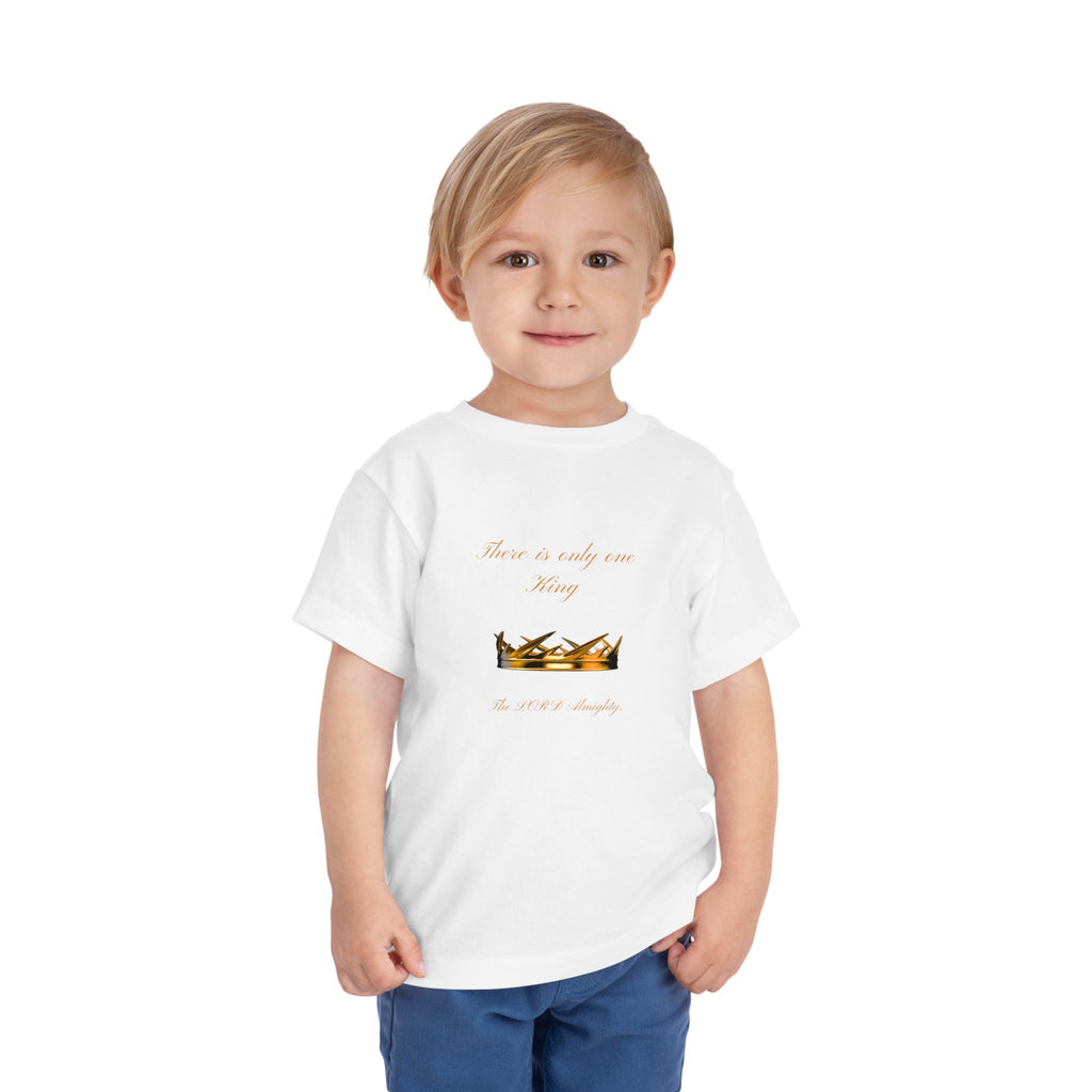 Toddler Tee - 'There is only one King' Crown Christian Baby Shirt