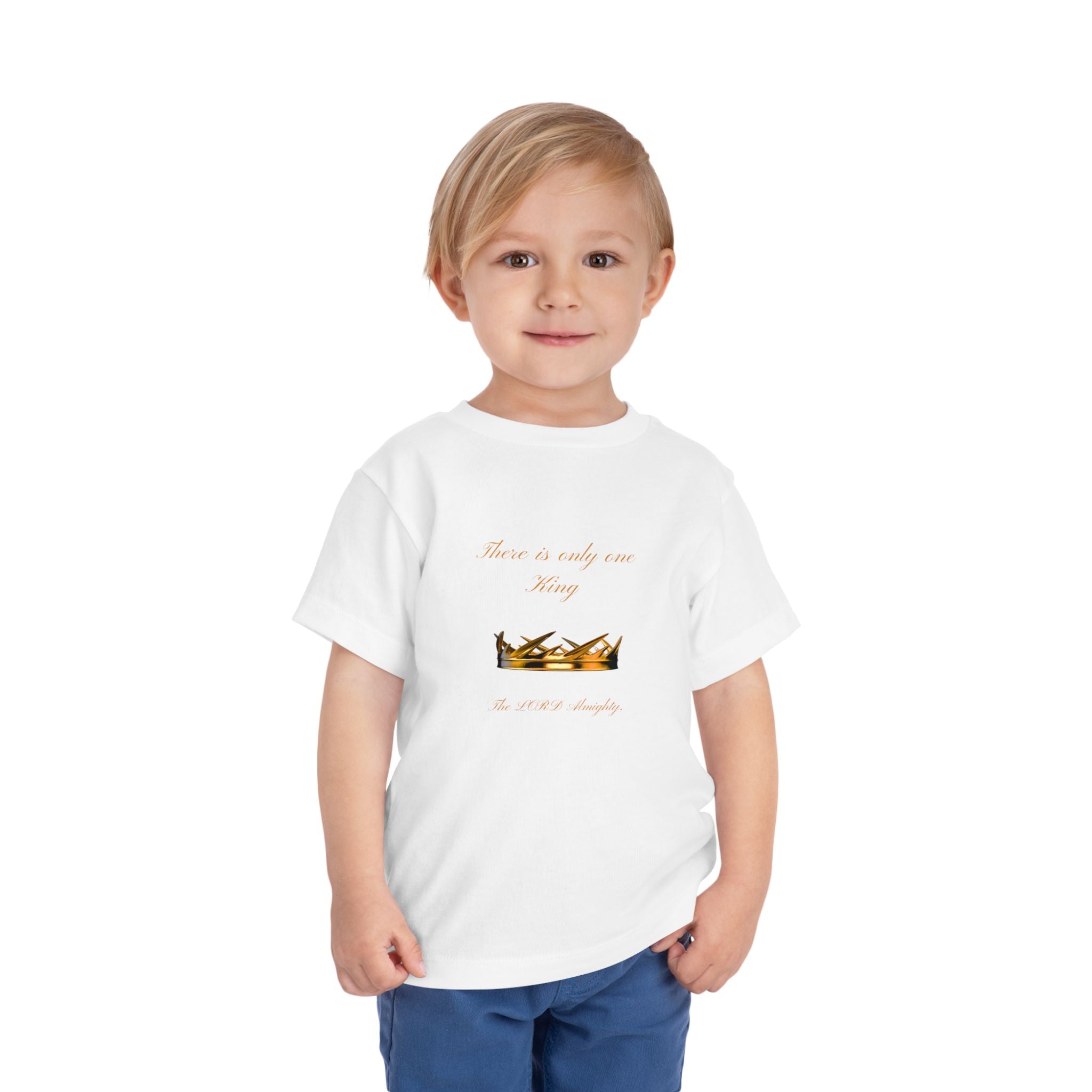 Toddler Tee - 'There is only one King' Crown Christian Baby Shirt