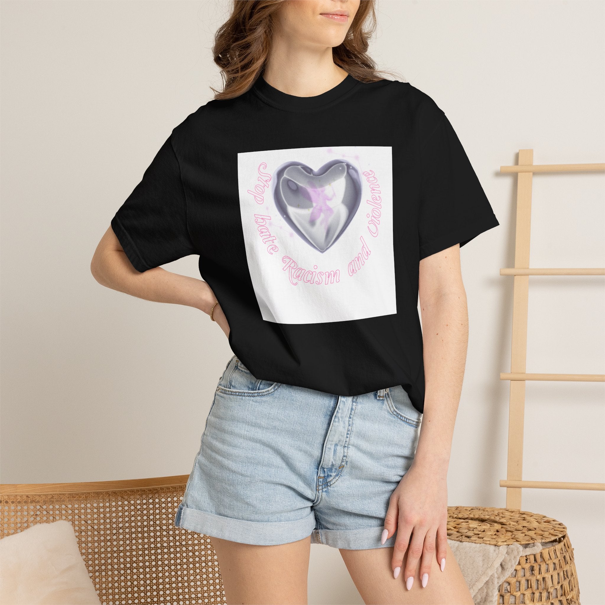 Heart Butterfly Tee — "Love, Hope, Passion and Patience" Graphic T-Shirt