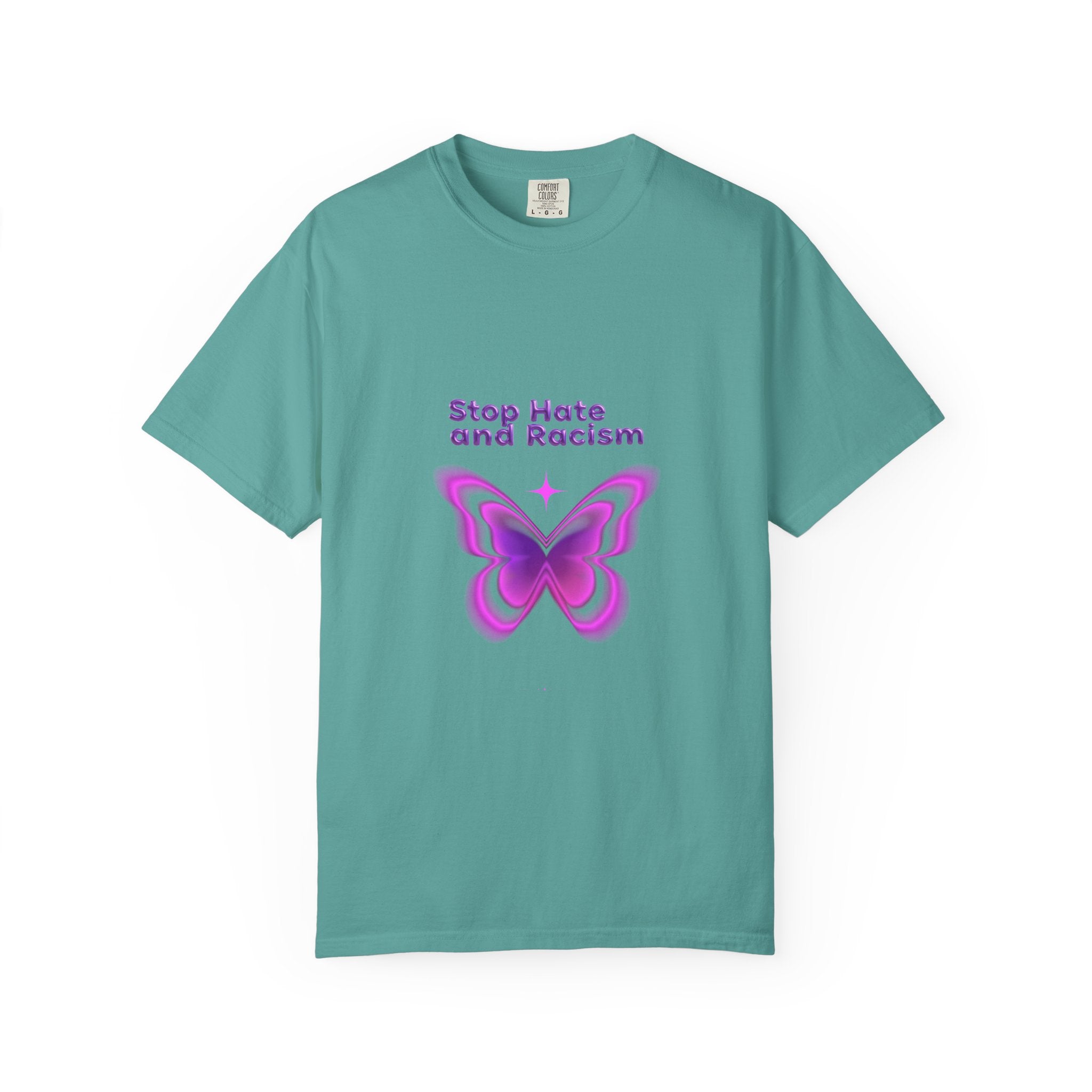 Stop Hate and Racism Butterfly T-Shirt