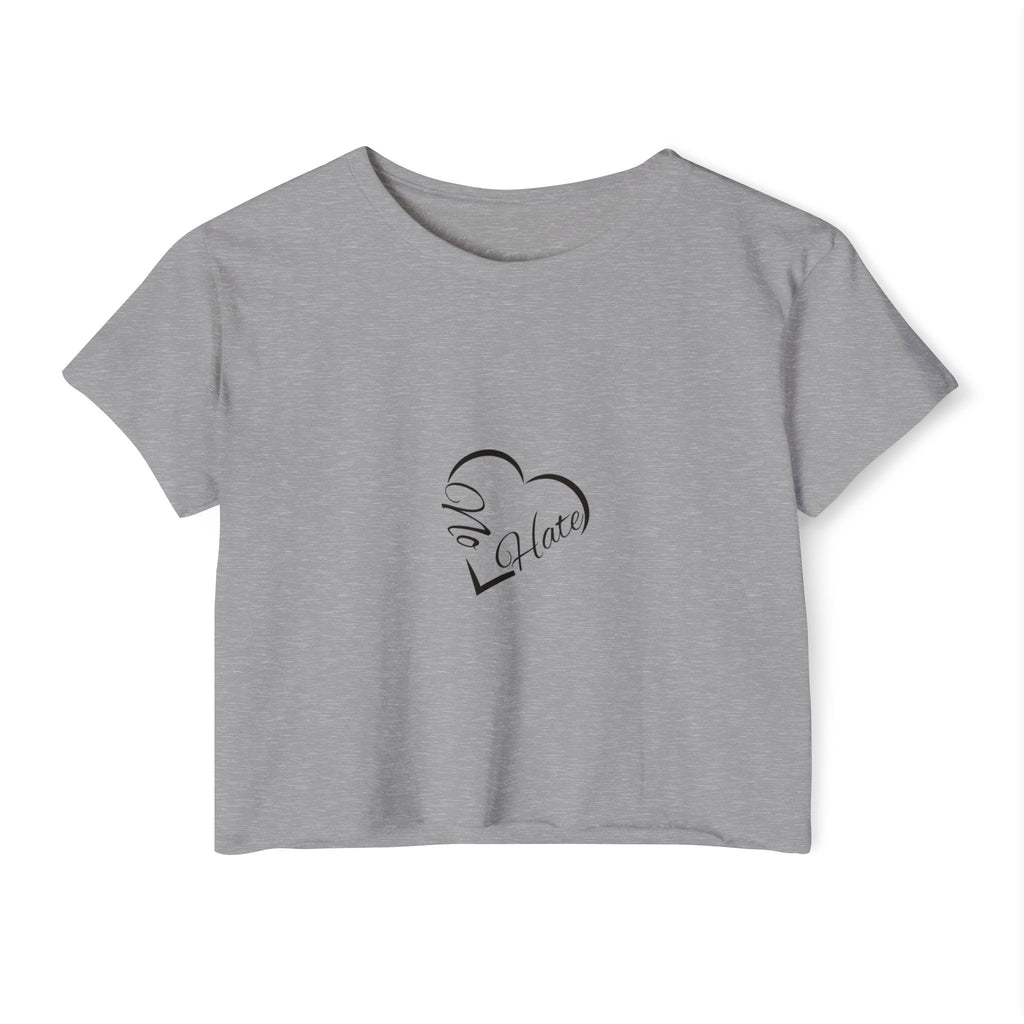Women's 'No Hate' Heart Crop Top — Festival Graphic Tee