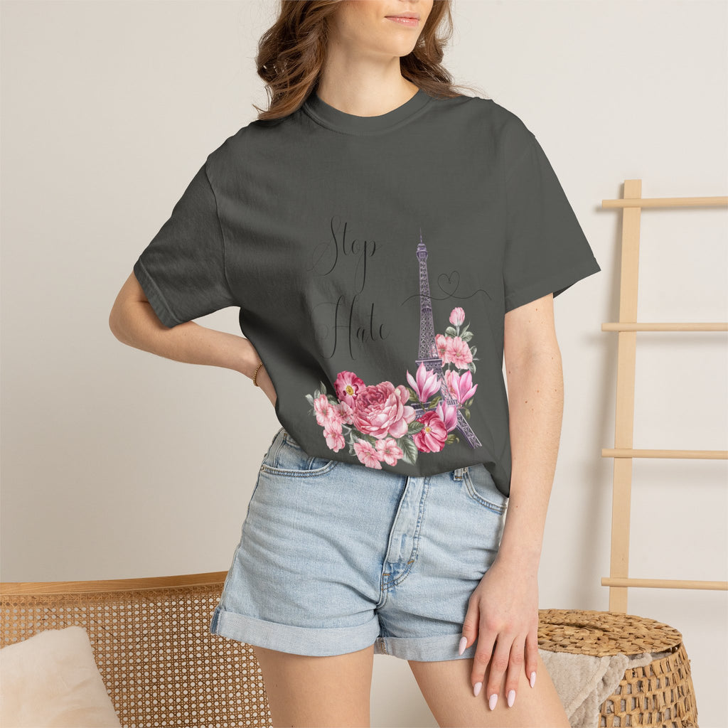 Paris Floral 'Stay Awhile' T-Shirt