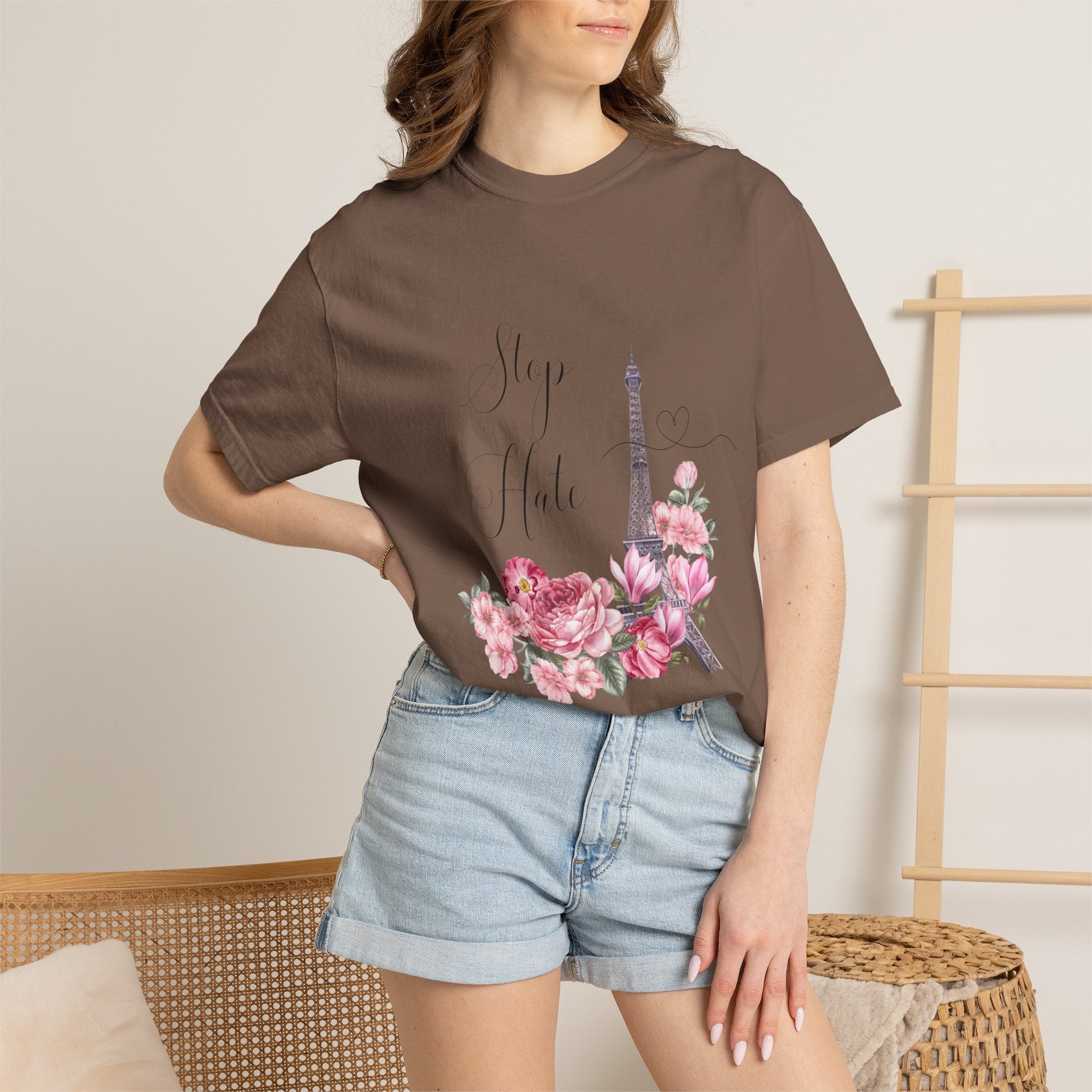 Paris Floral 'Stay Awhile' T-Shirt