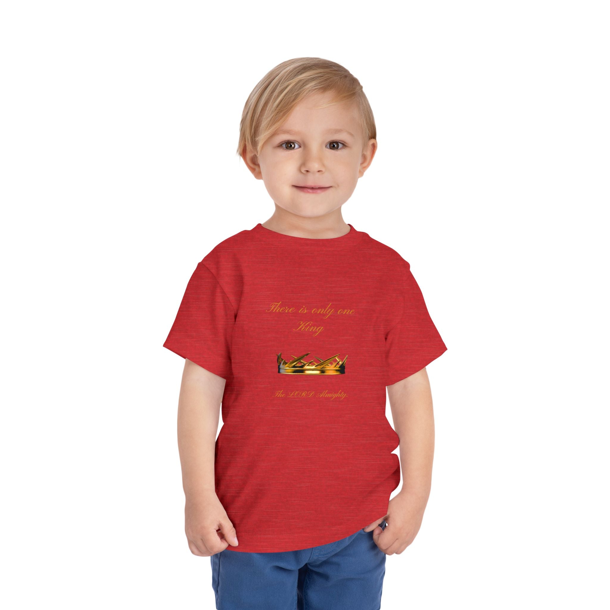 Toddler Tee - 'There is only one King' Crown Christian Baby Shirt
